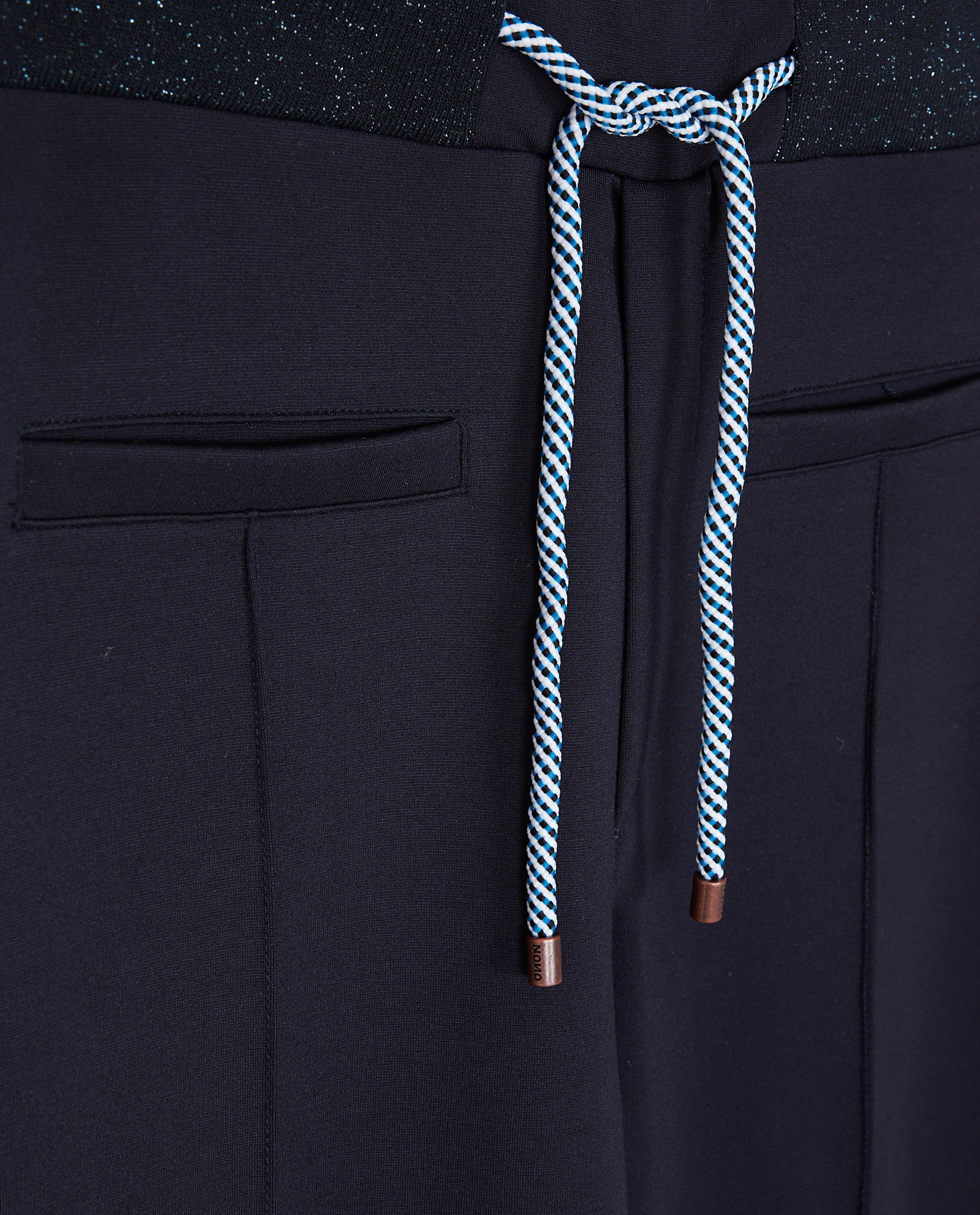 Broeken - Donkerblauwe broek met plooien