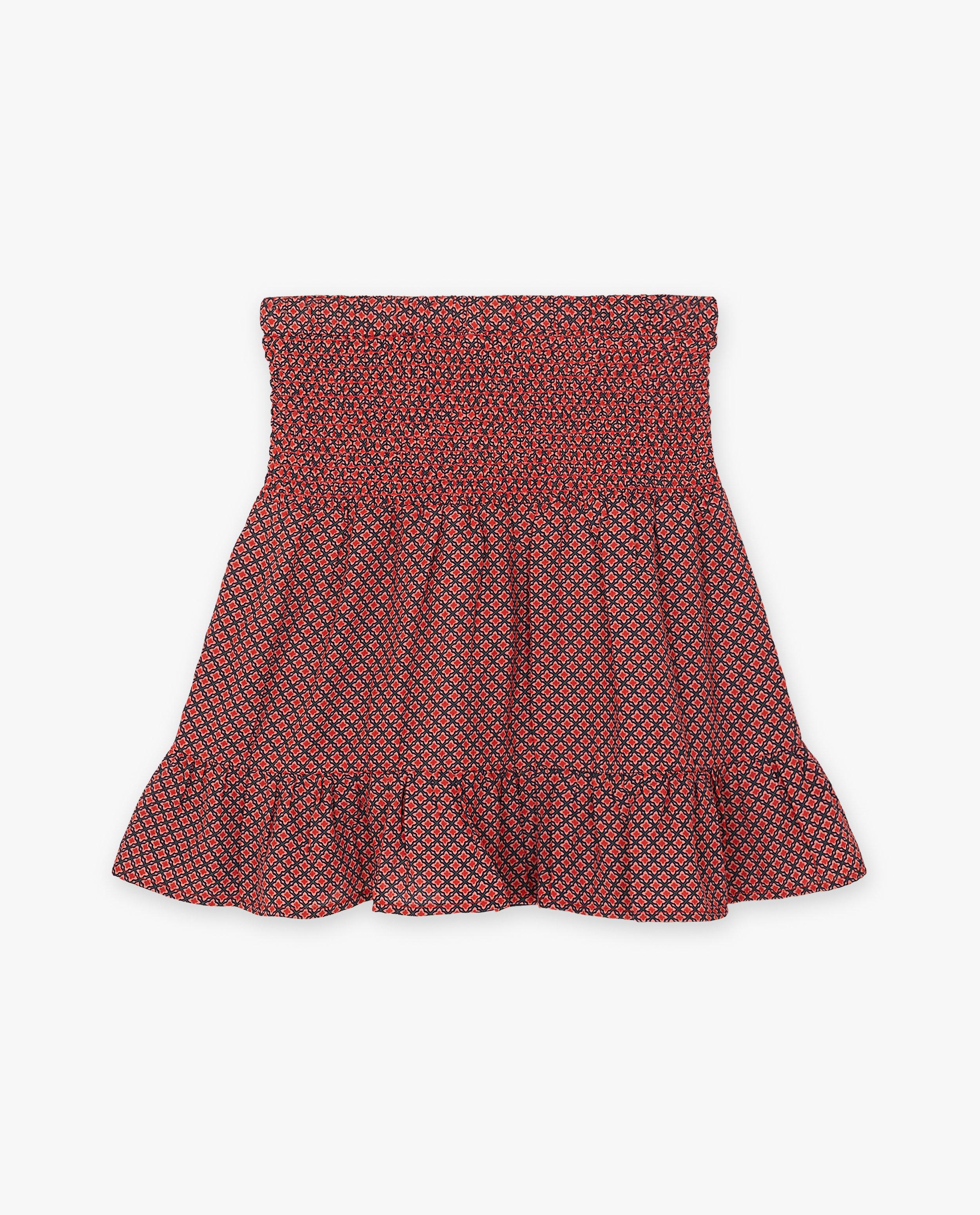 Rokken - Rode rok met print