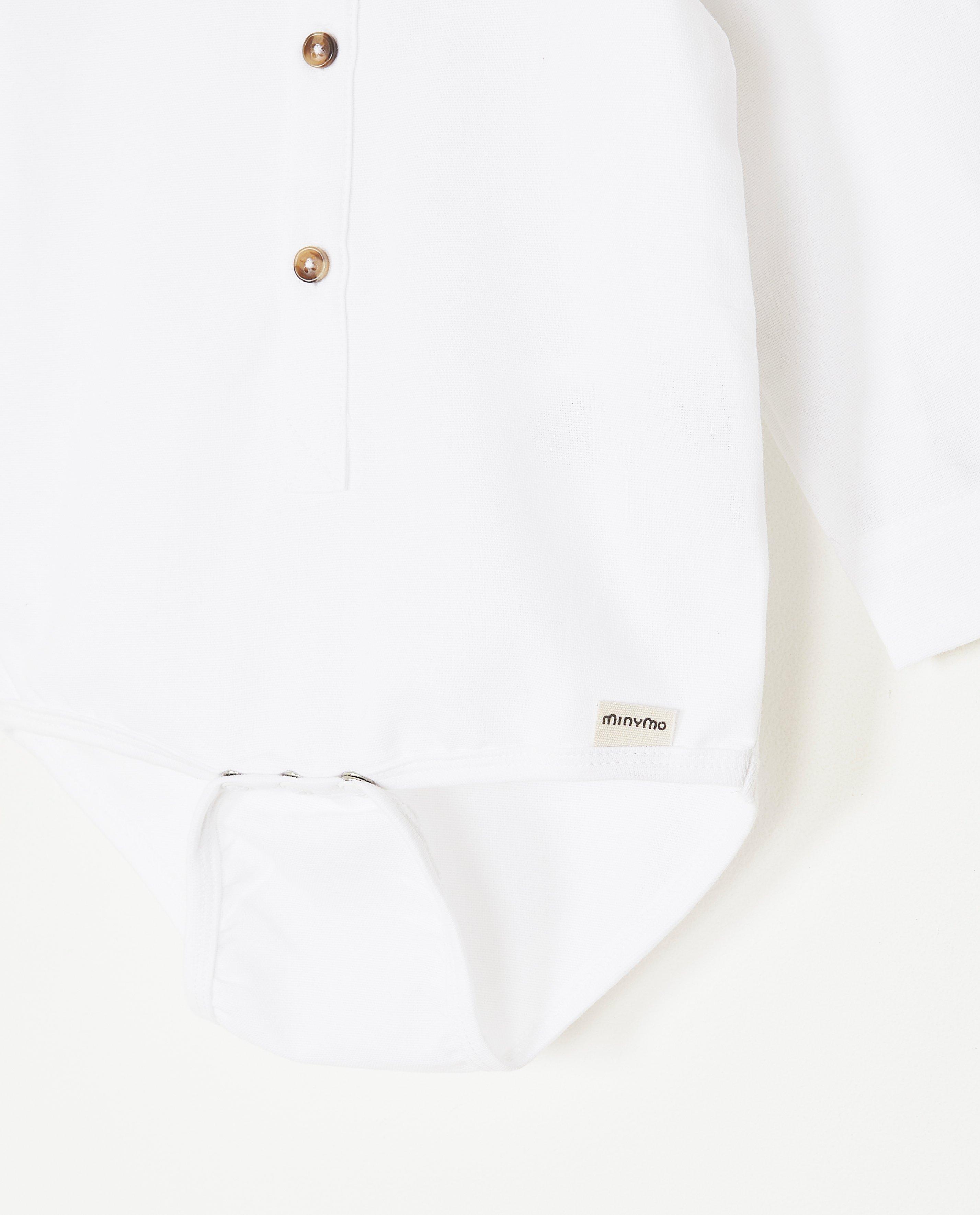 Grenouill&egrave;re blanche avec un petit col - D&eacute;tails du produit - blanc - image num&eacute;ro 3