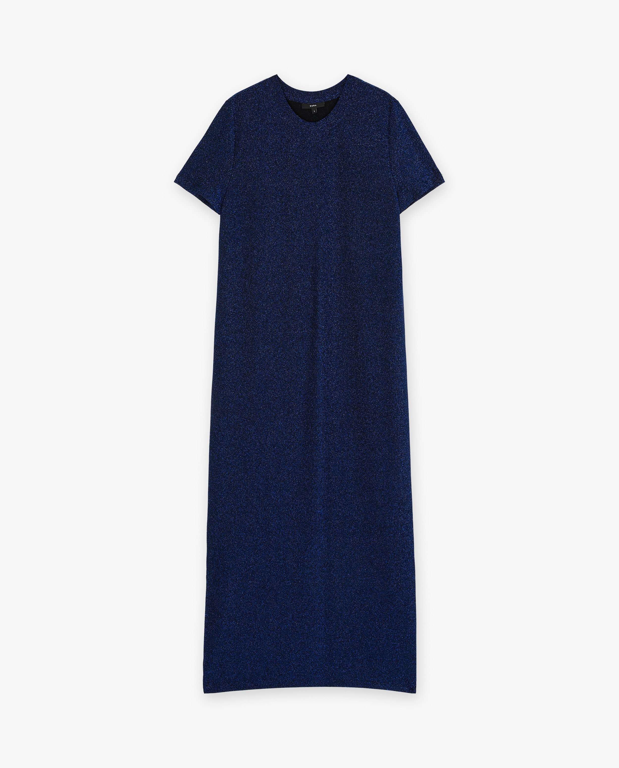 Kleedjes - Blauwe jurk met metaaldraad