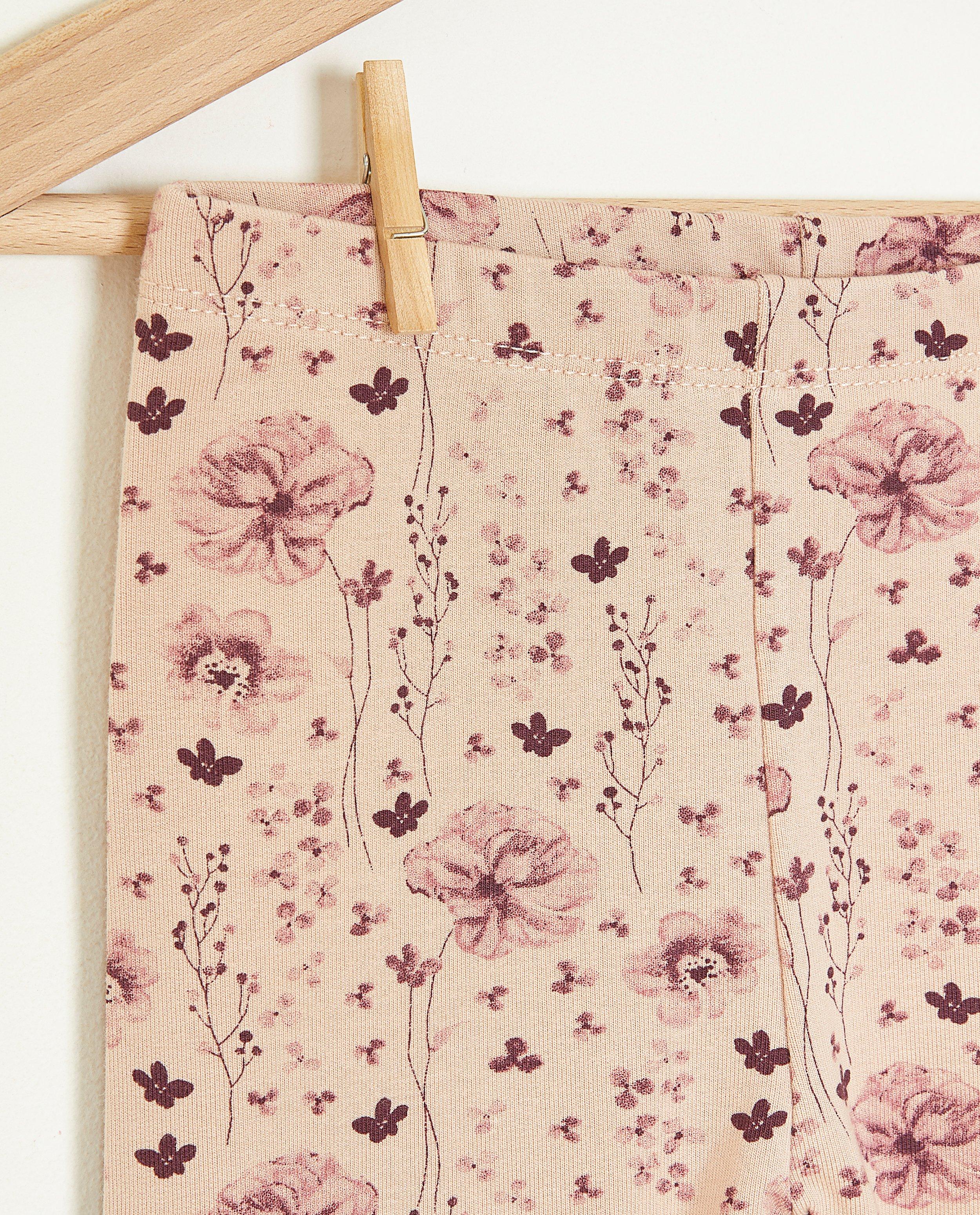 Leggings &agrave; imprim&eacute; fleuri - D&eacute;tails du produit - rose clair - image num&eacute;ro 3