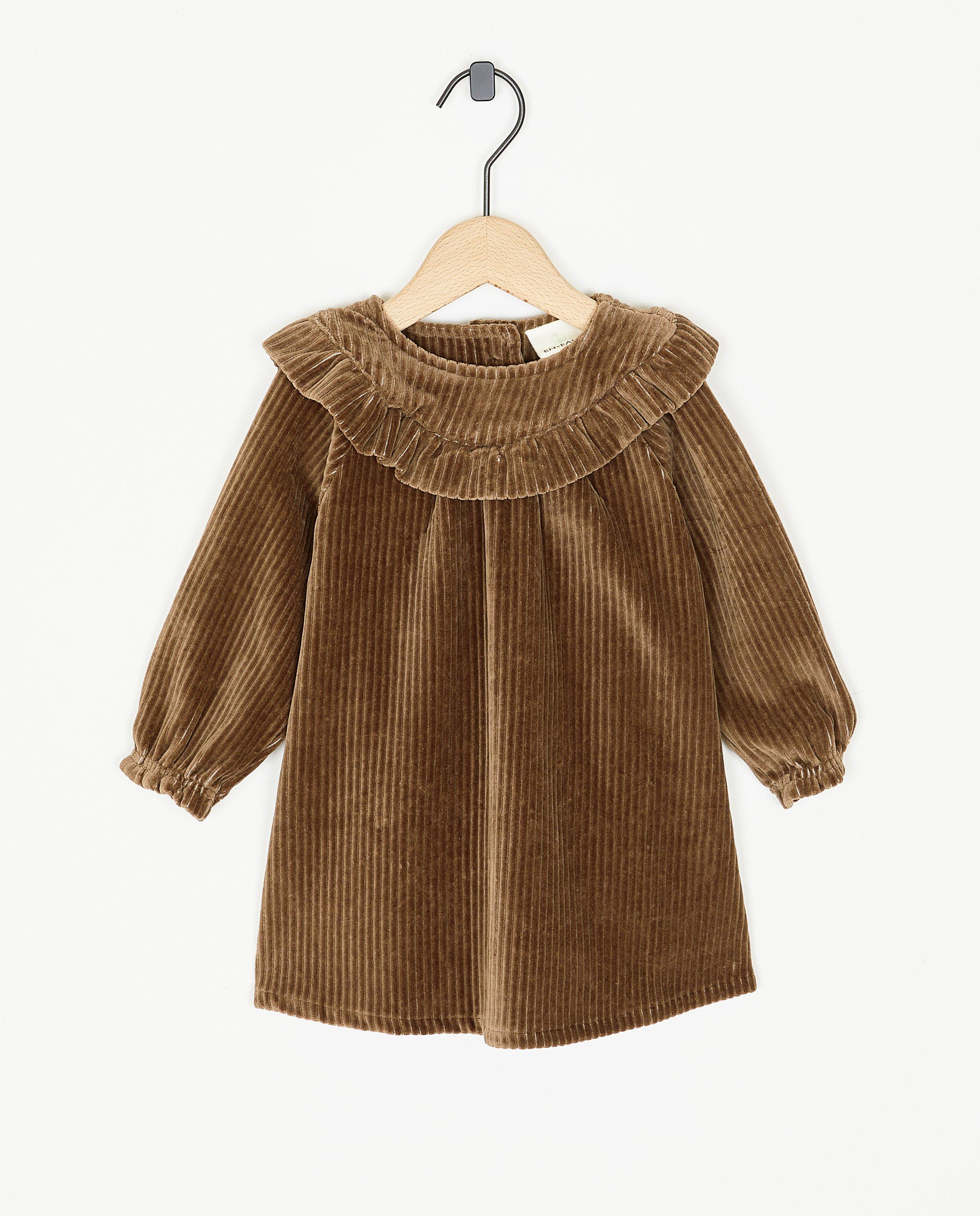Robe brune en velours côtelé - null - Enfant