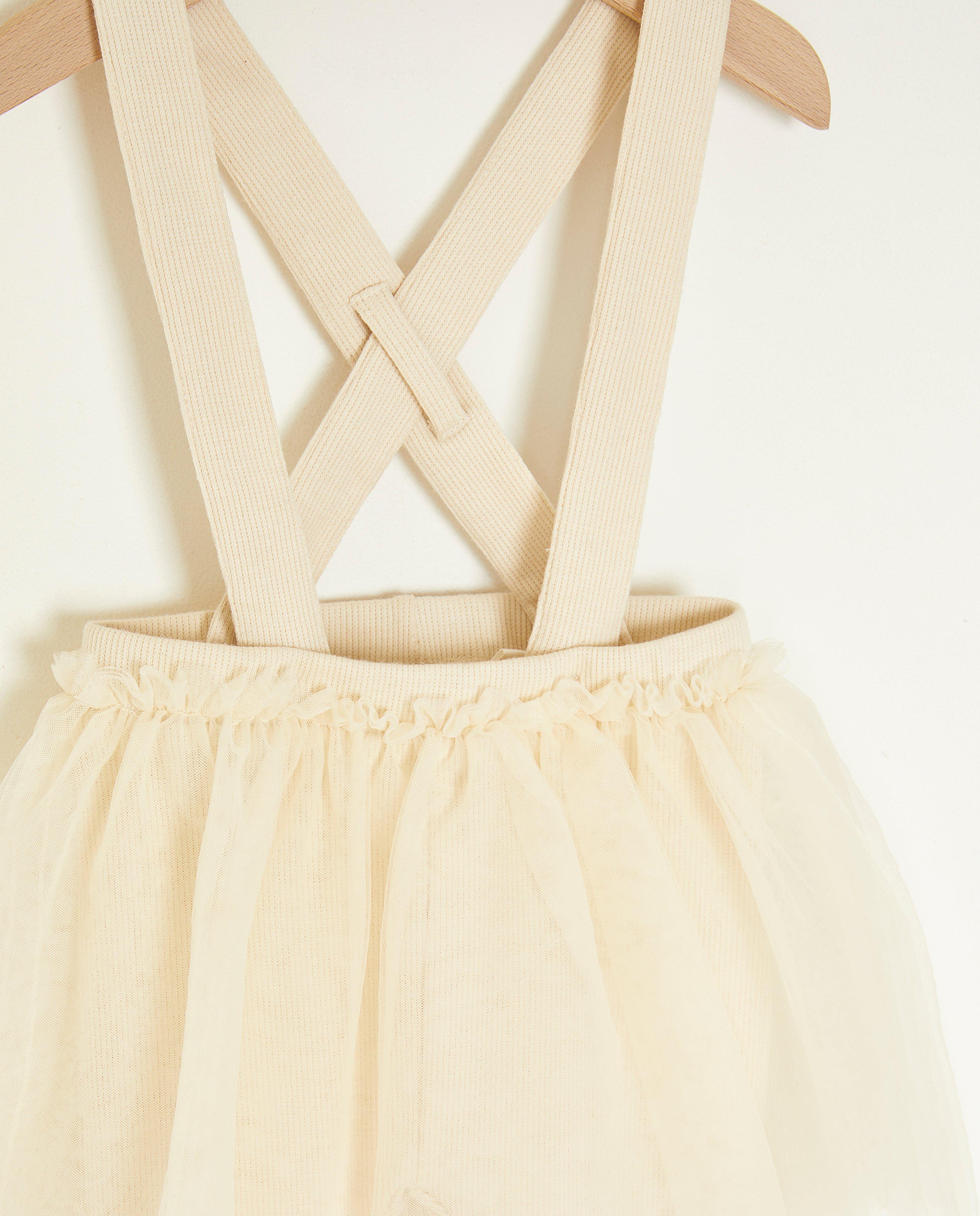 Rokken - Legging met tule-rok en bretellen