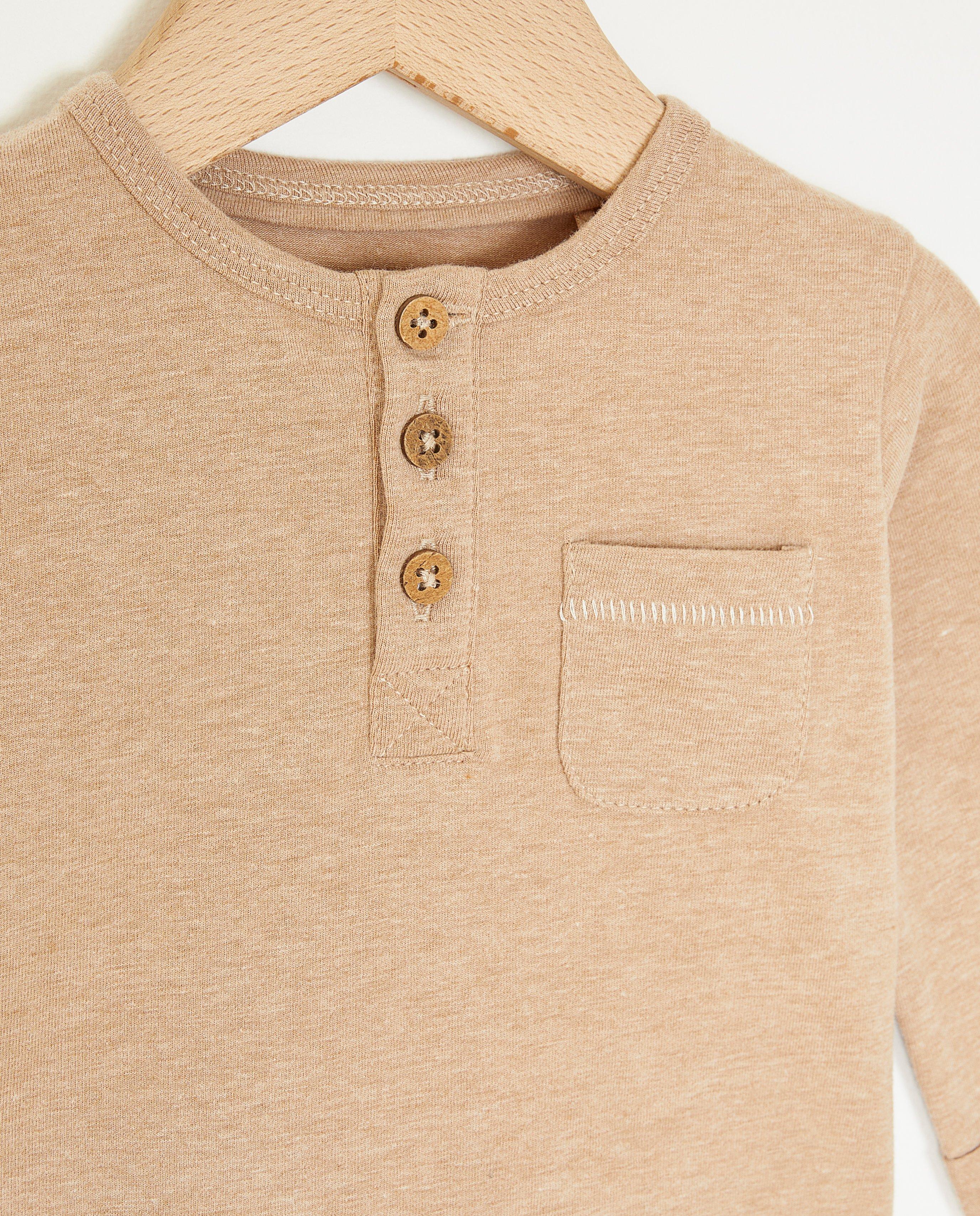 T-shirts - Lichtbruine longsleeve