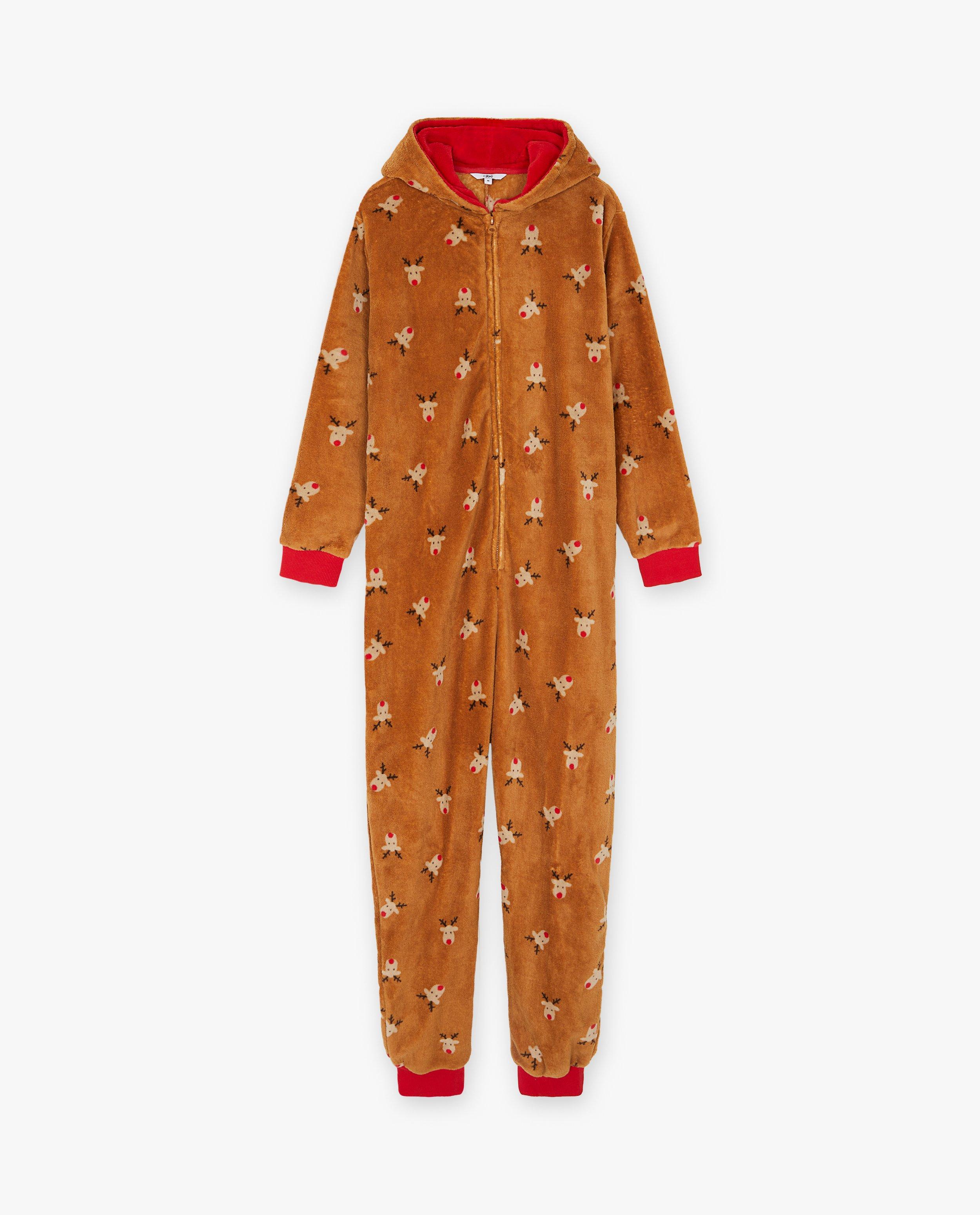 Nachtkleding - Onesie met rendierprint, dames