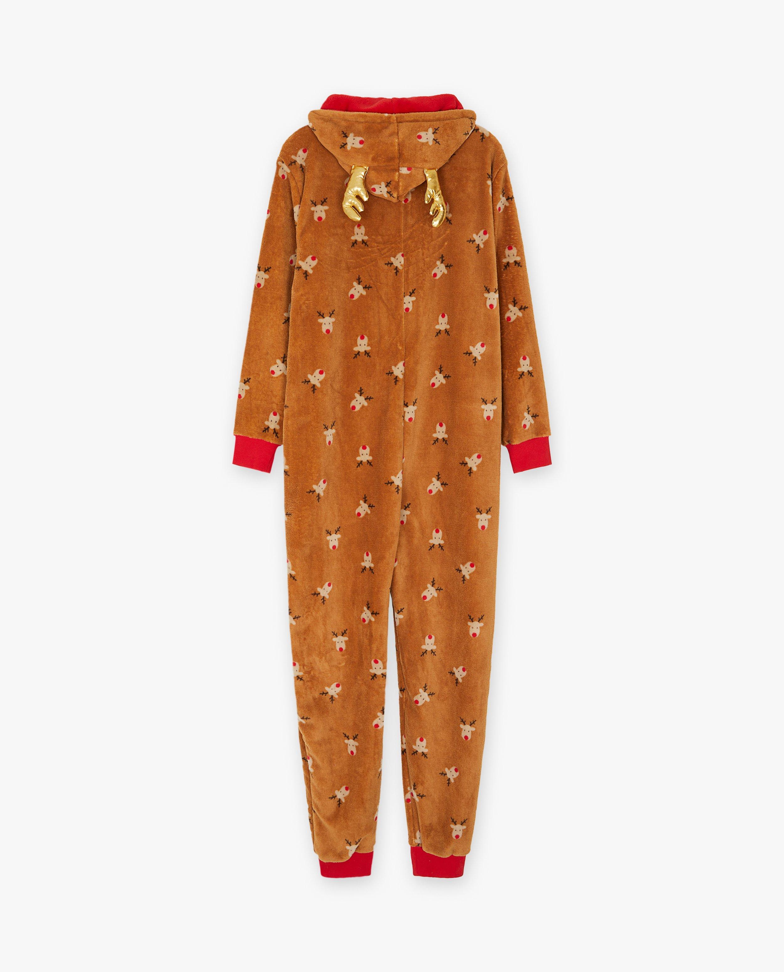 Nachtkleding - Onesie met rendierprint, dames