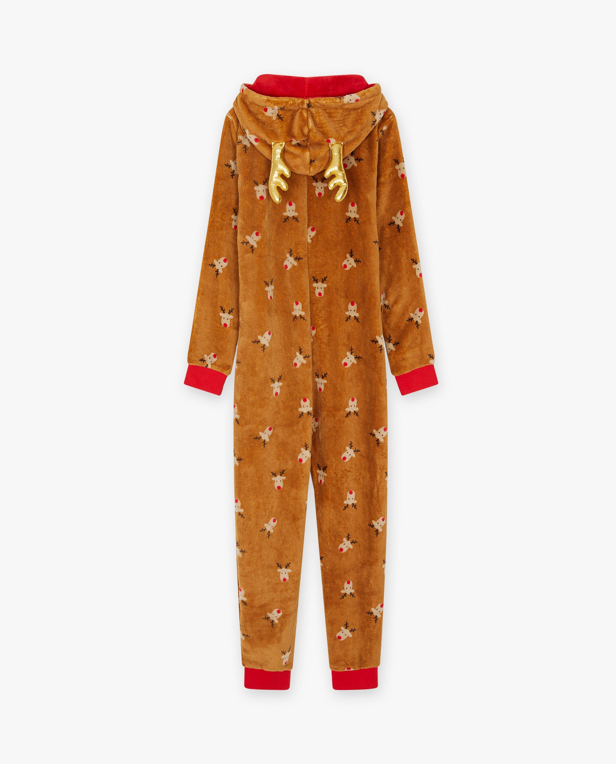 Nachtkleding - Onesie met rendierprint, 7-14 jaar