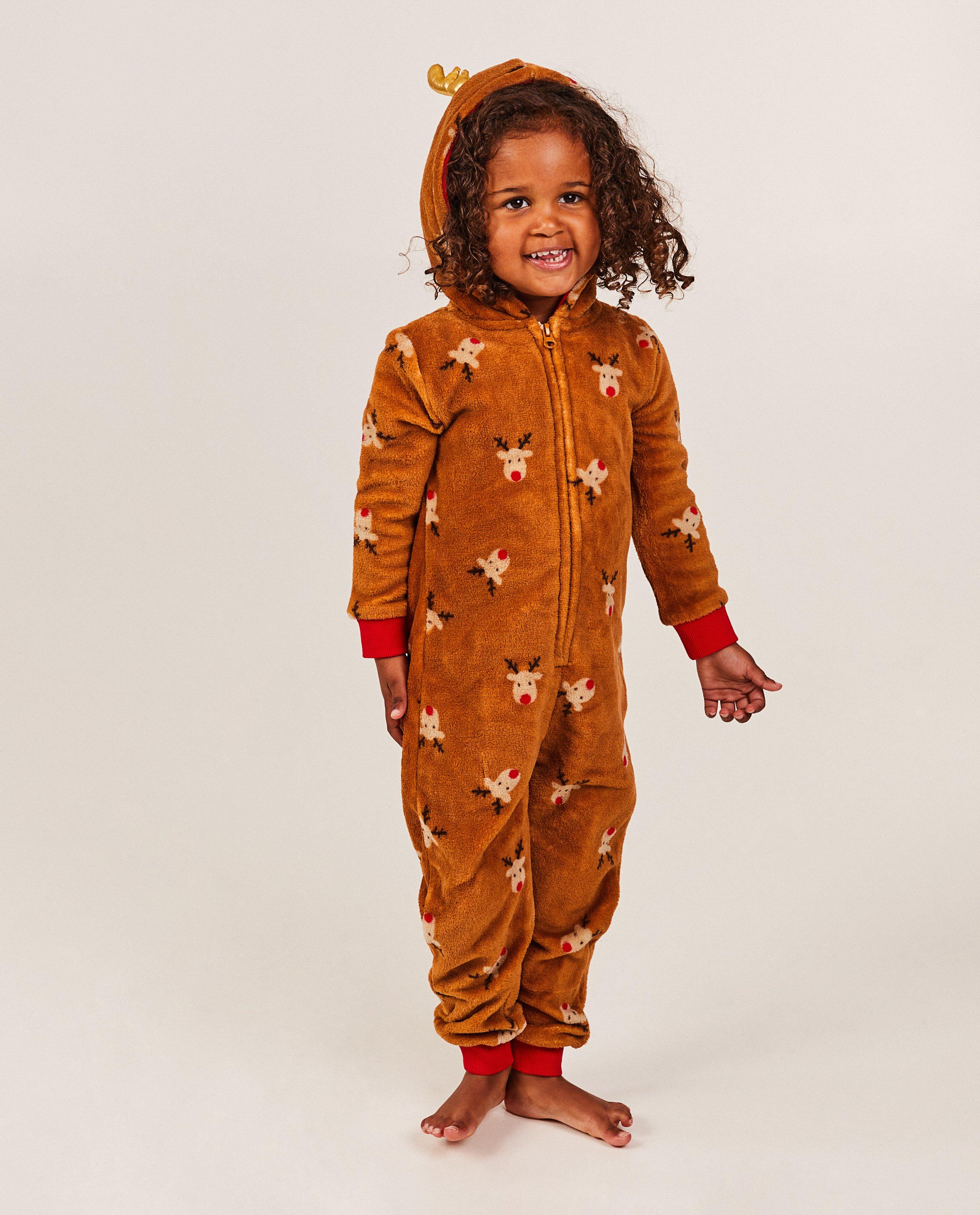 Nachtkleding - Onesie met rendierprint, 2-7 jaar