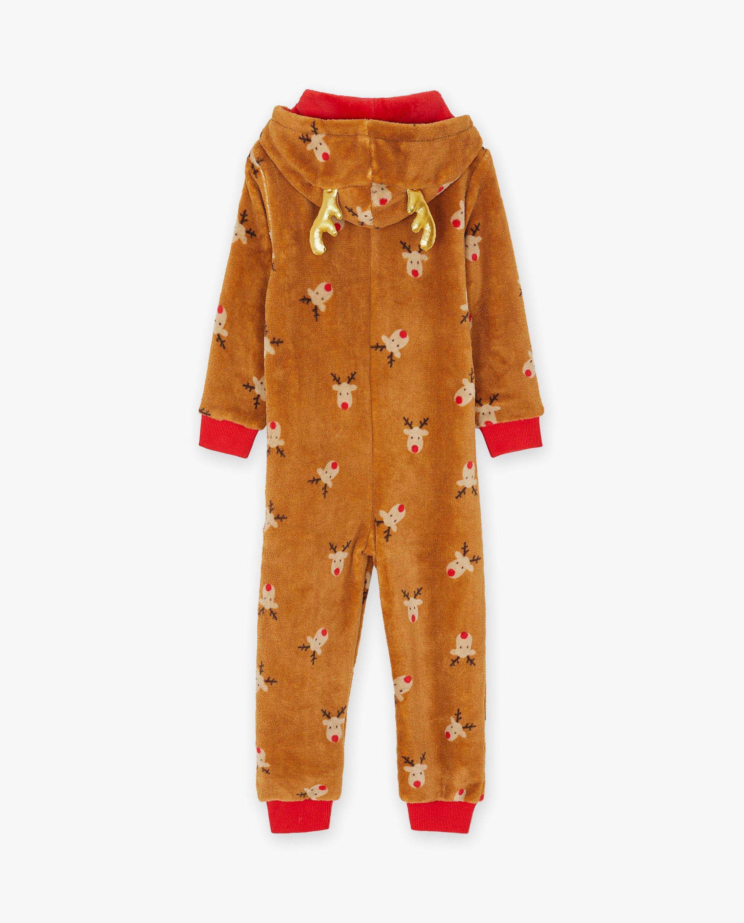 Nachtkleding - Onesie met rendierprint, 2-7 jaar