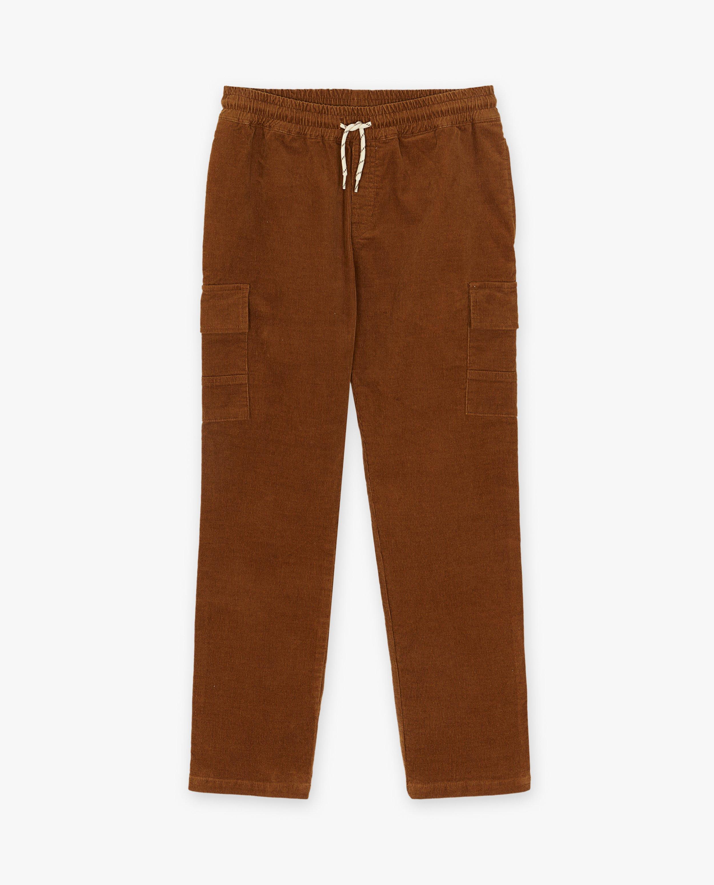 Pantalons - Pantalon en velours côtelé, coupe cargo