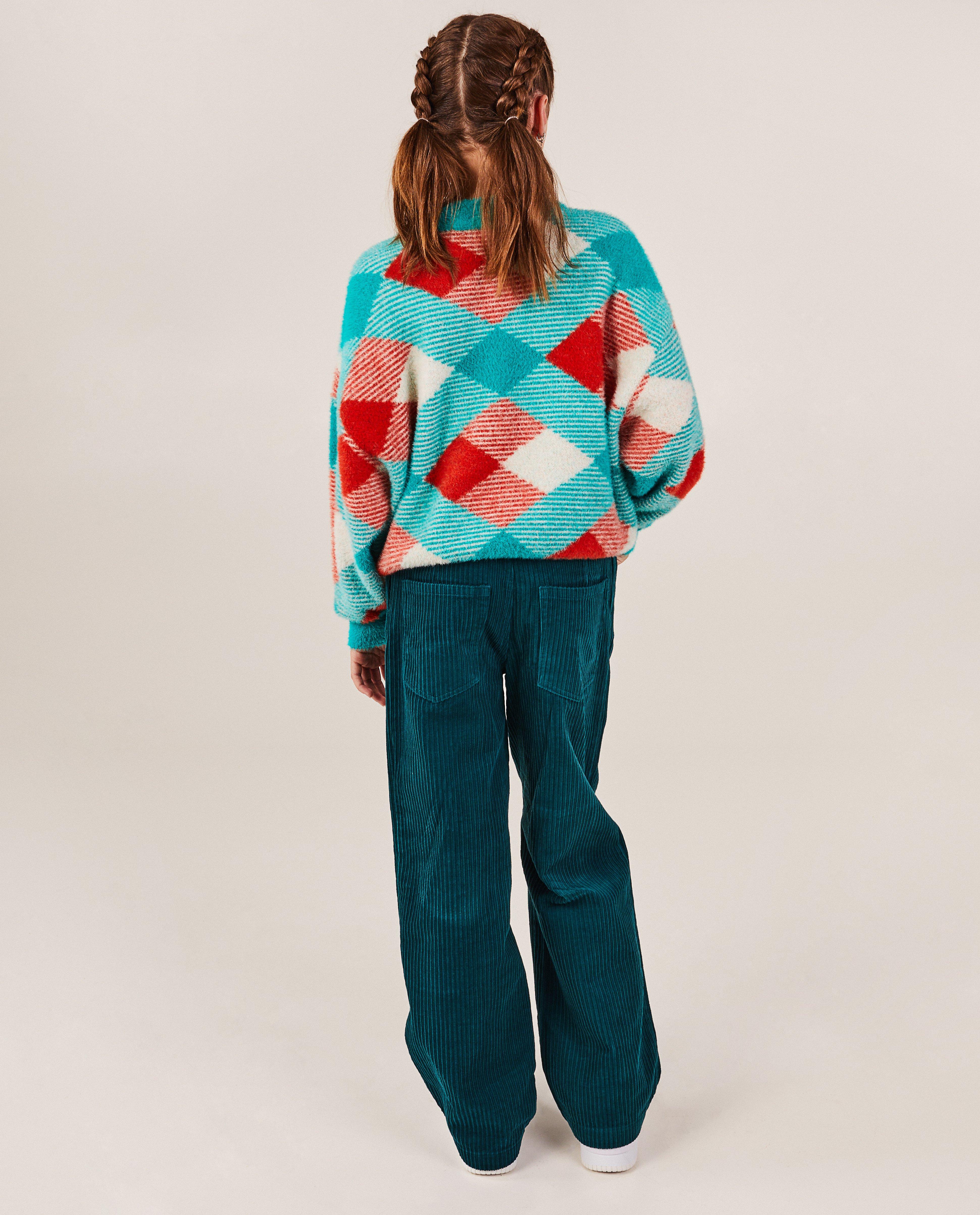 Pantalons - Pantalon vert en velours côtelé, 7-14 ans