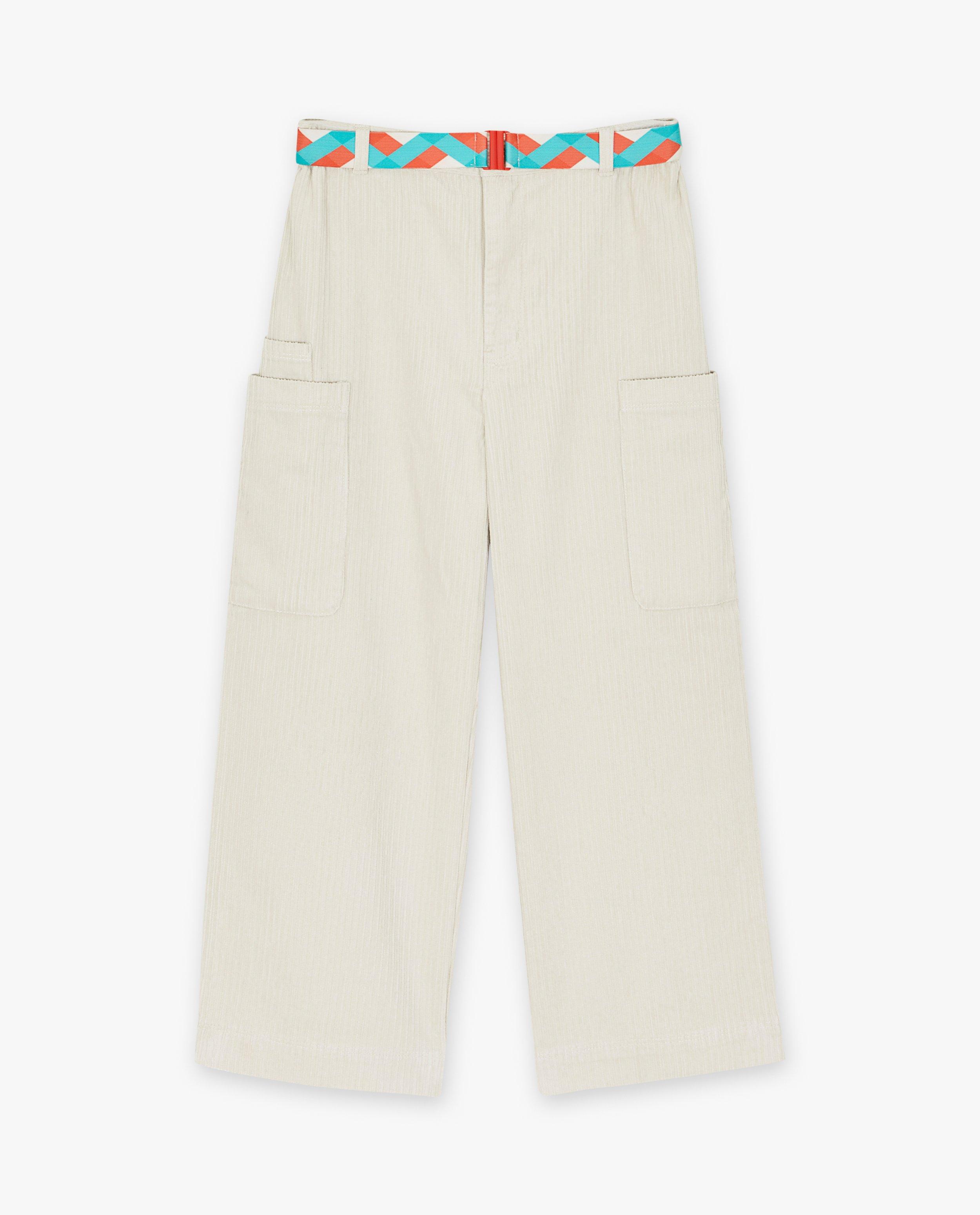 Pantalons - Pantalon en velours côtelé, coupe cargo, 7-14 ans