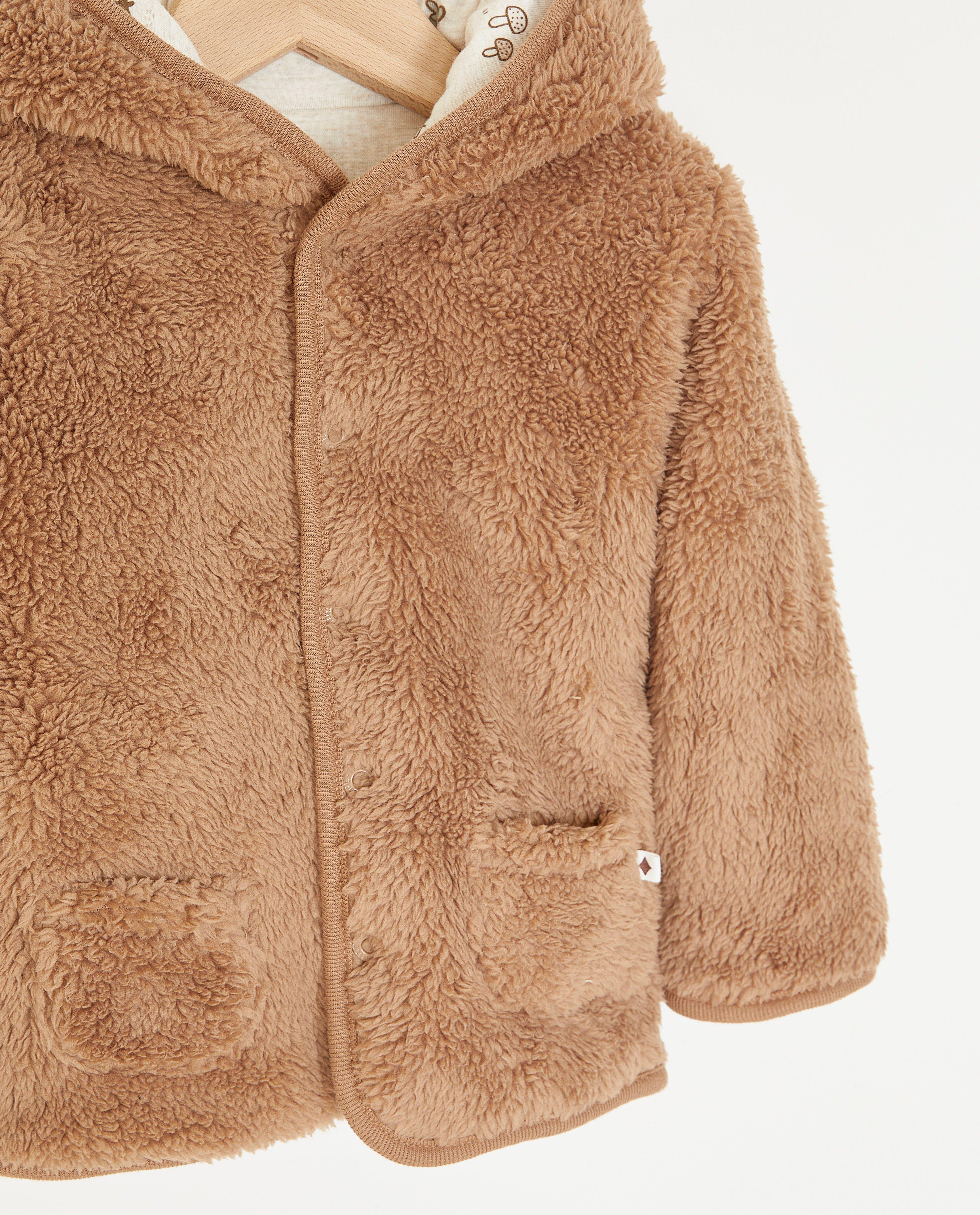 Omkeerbare teddy jas - Product Detail - beige - afbeelding nummer 5