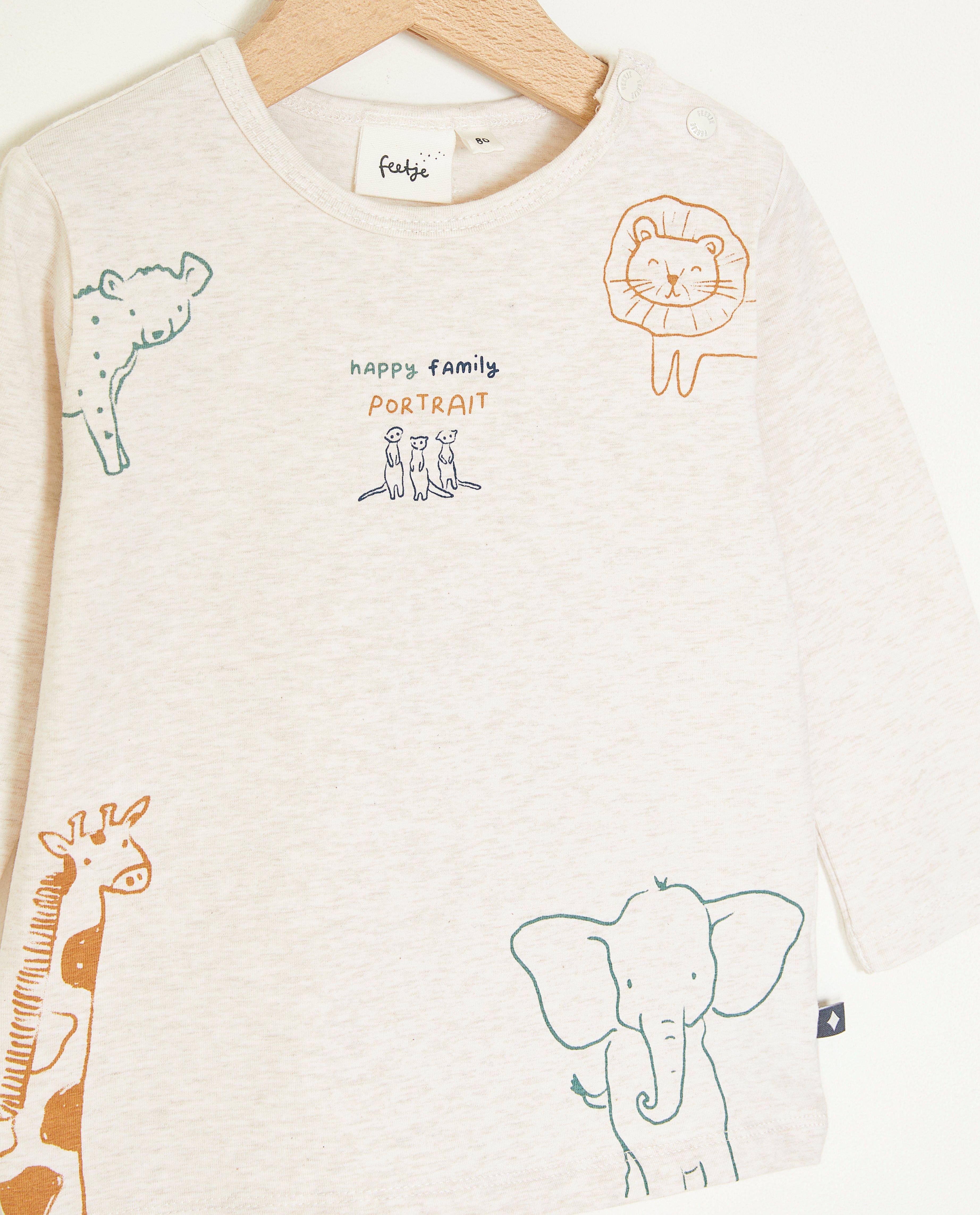 T-shirts - Longsleeve met dierenprint