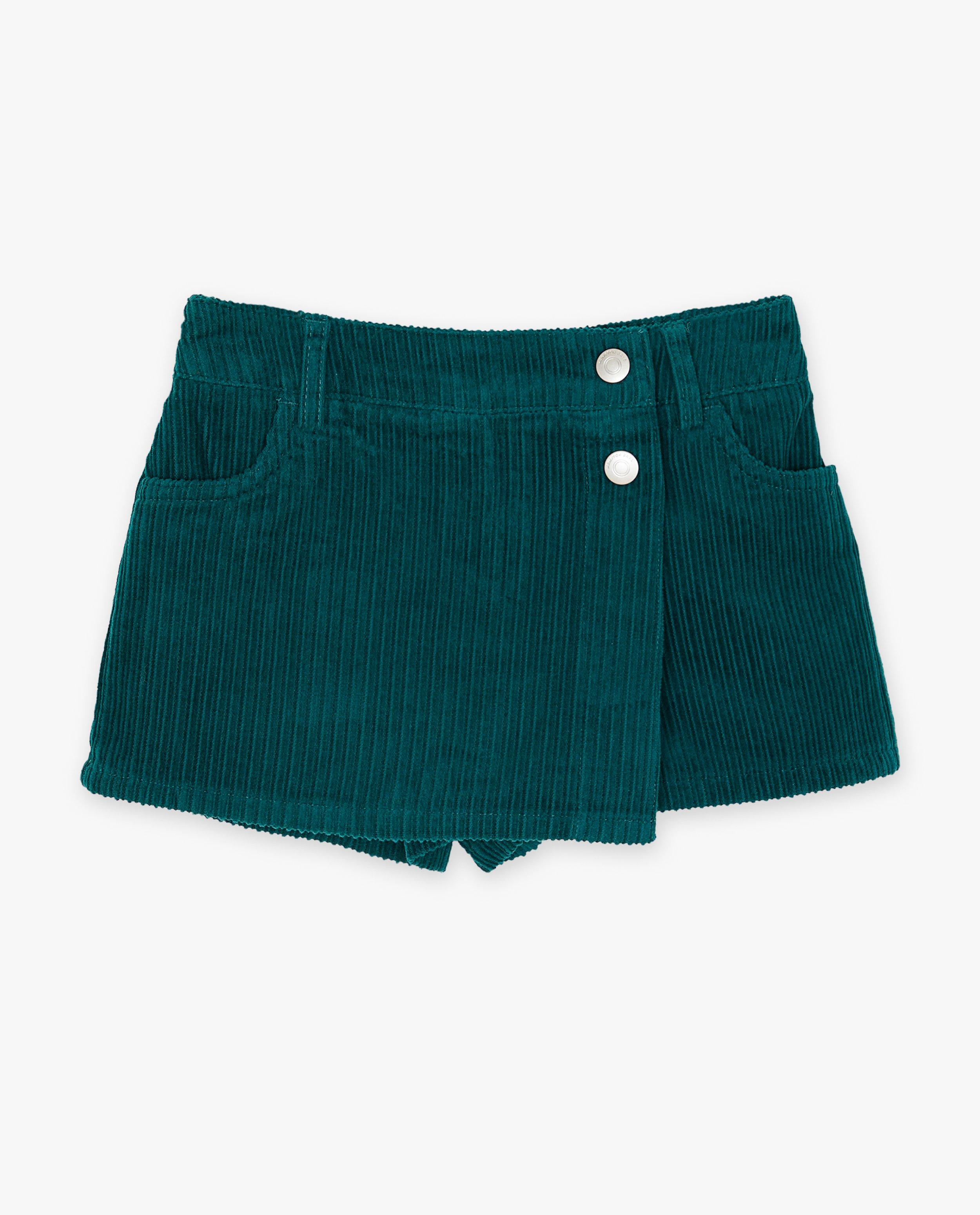 Rokken - Groene skort van ribfluweel