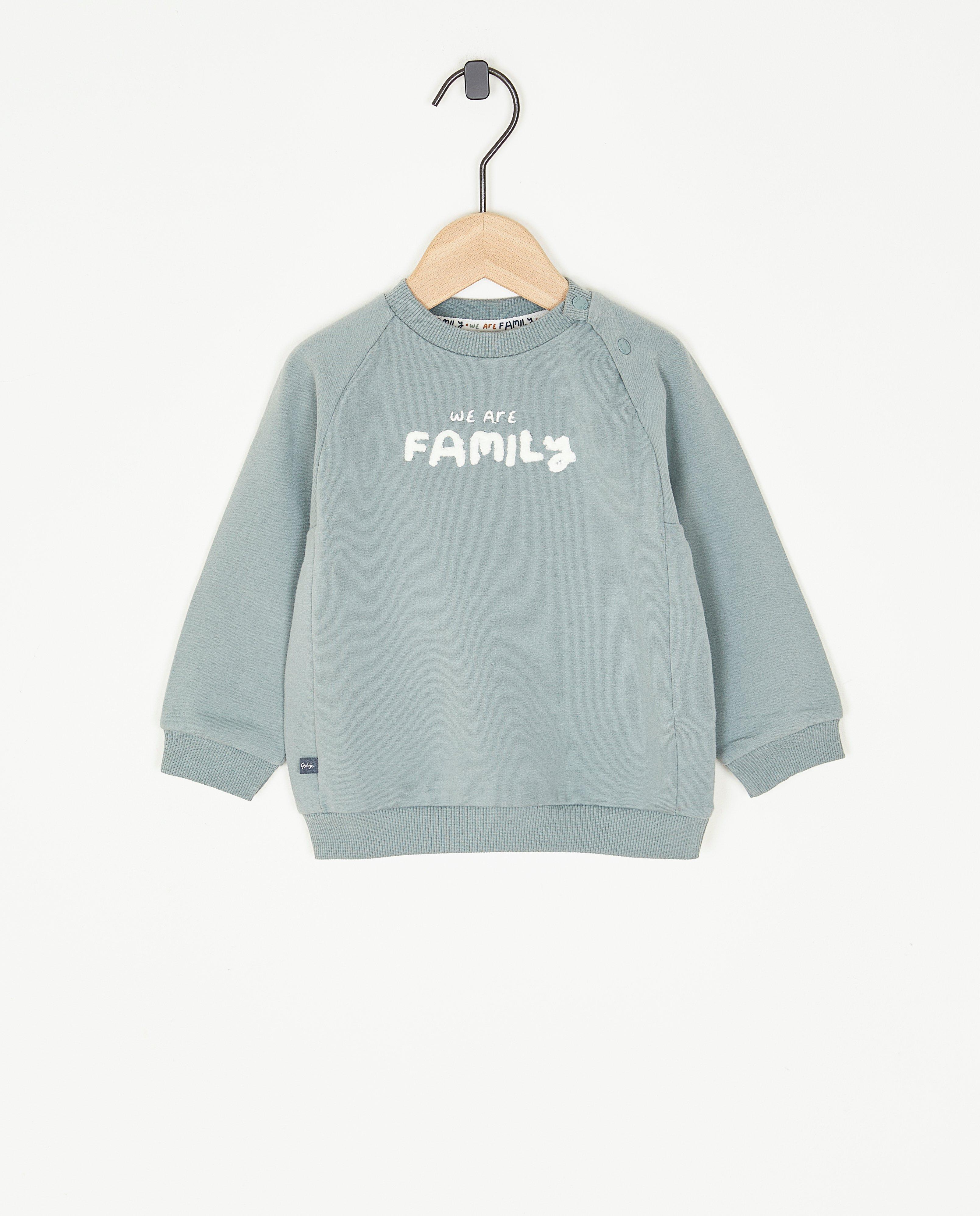 Groene sweater met opschrift - null - Feetje