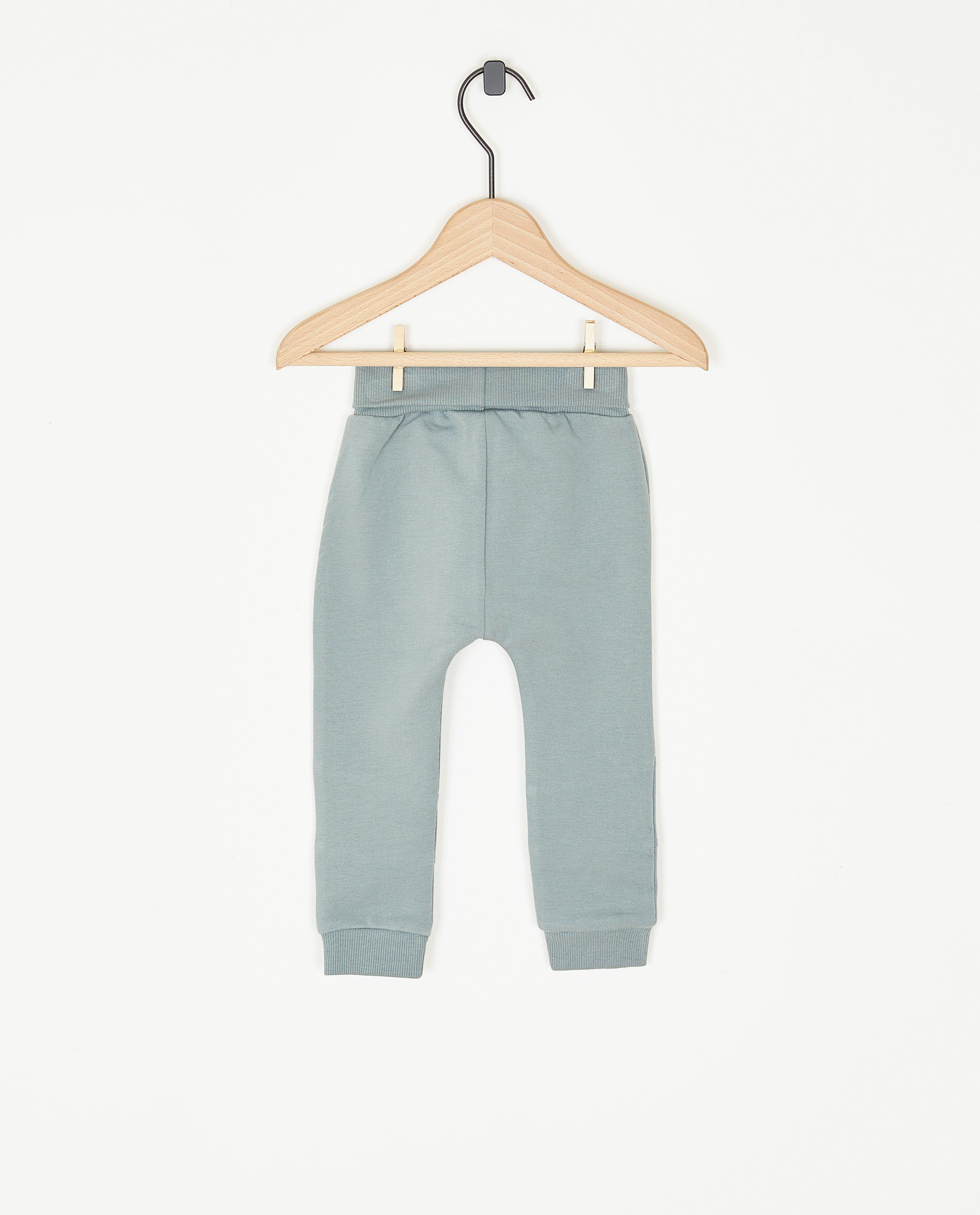 Broeken - Groene broek met siernaden