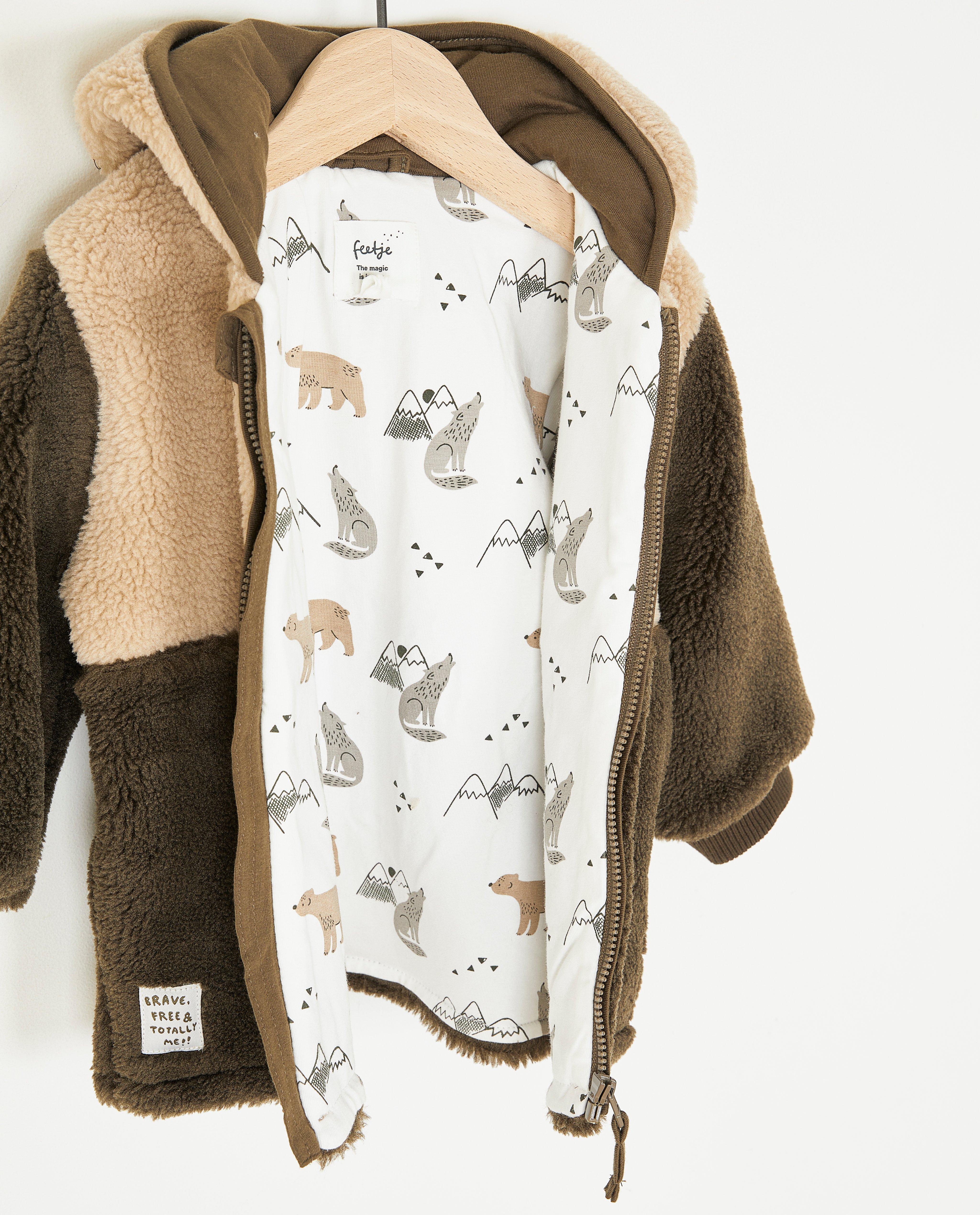 Jassen - Teddy jas met color block