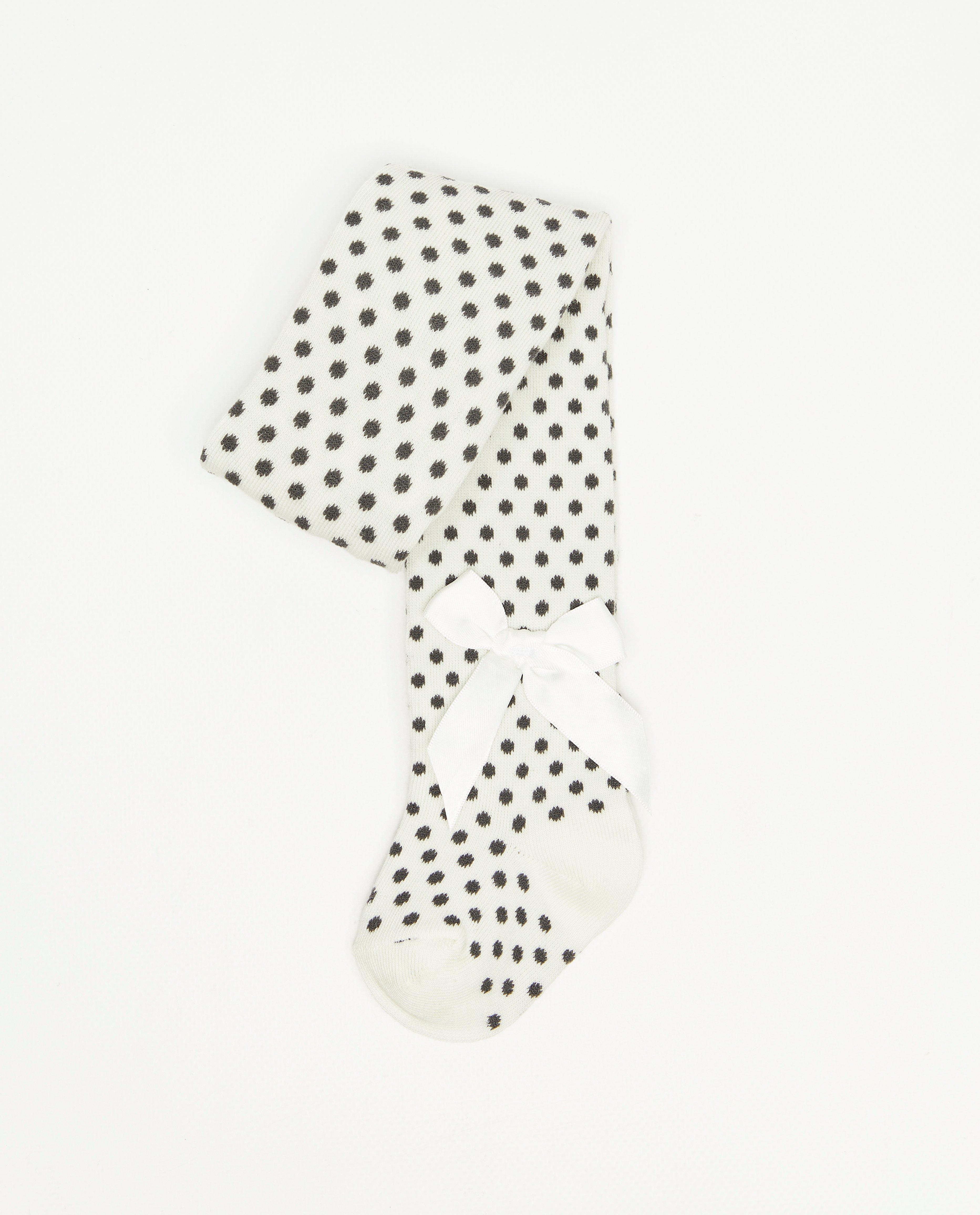 Grijze kousenbroek met stippen