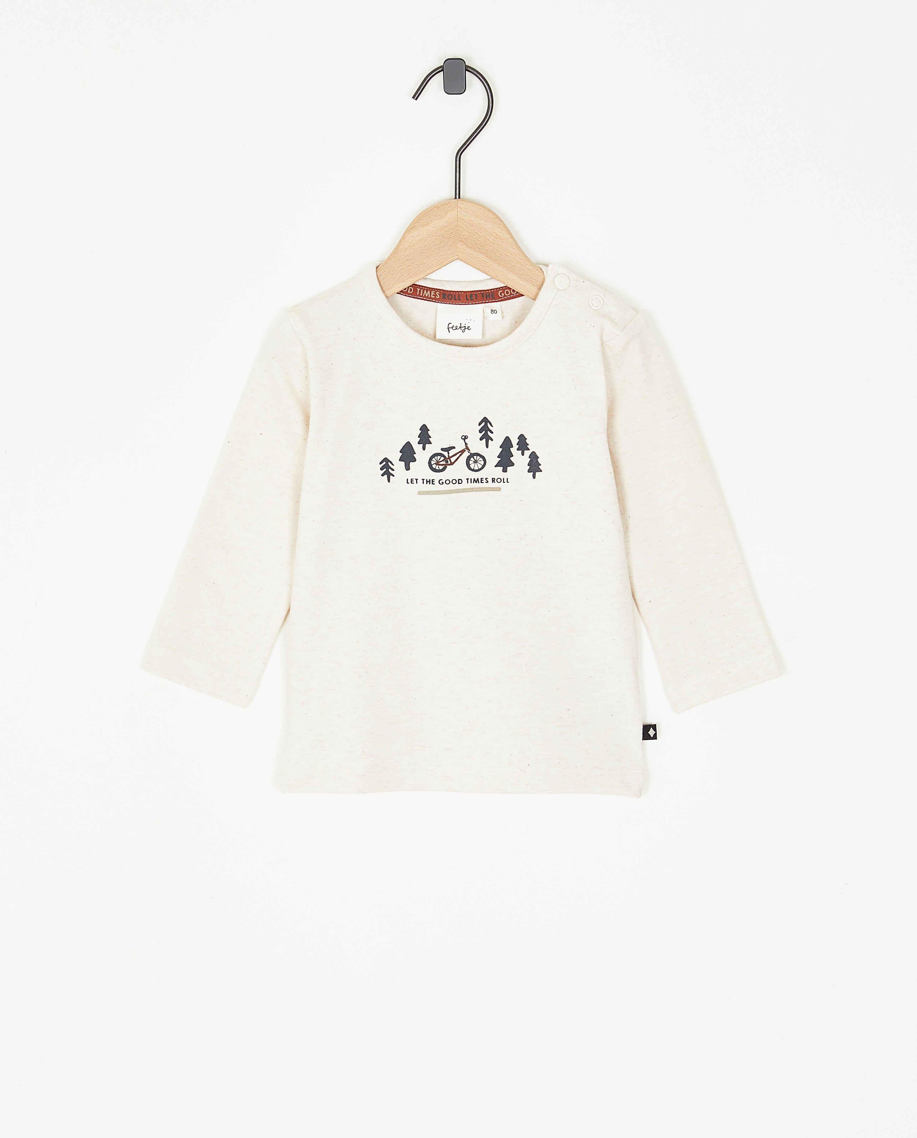 T-shirt beige à manches longues, imprimé - null - Feetje