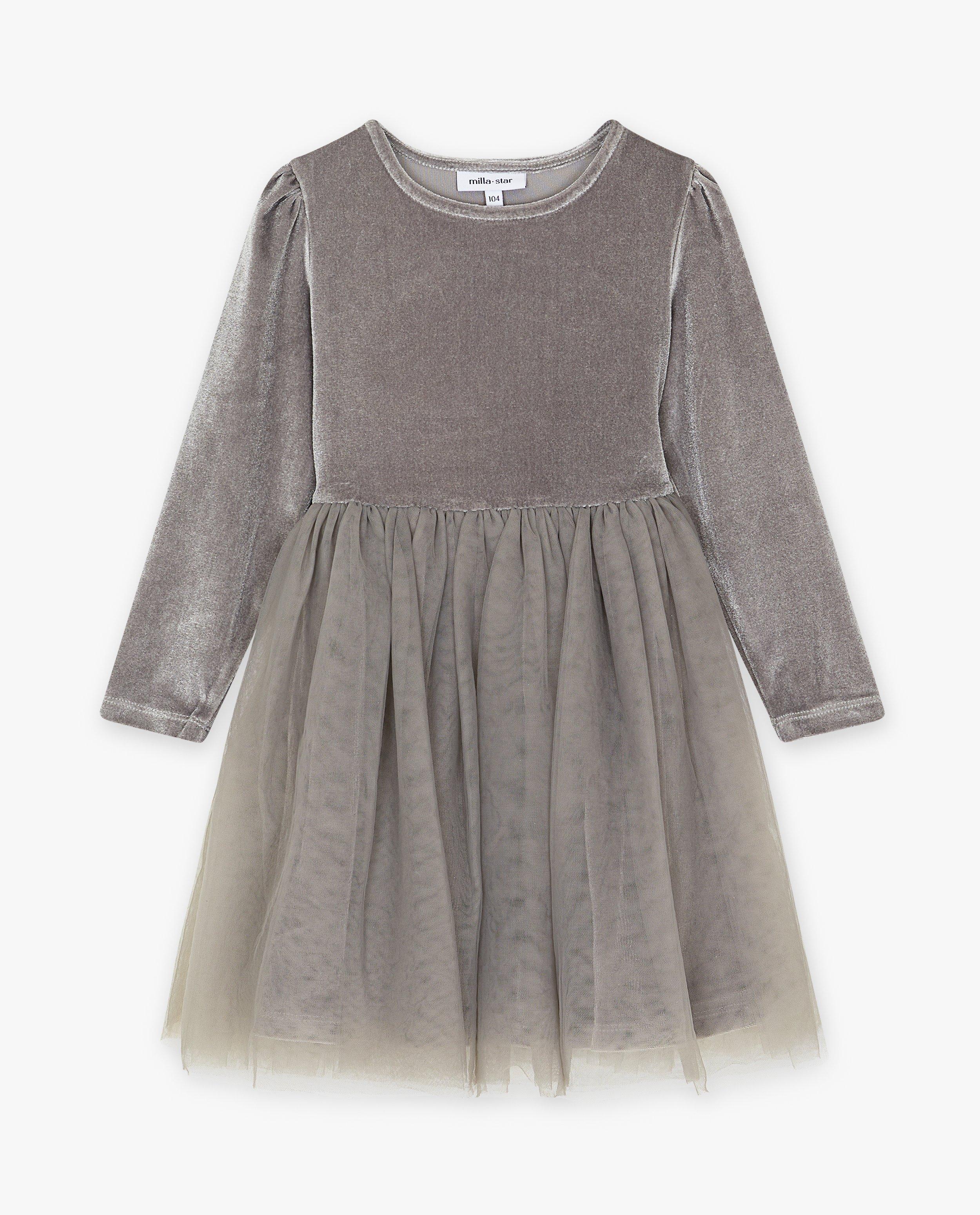 Robes - Robe en velours avec du tulle
