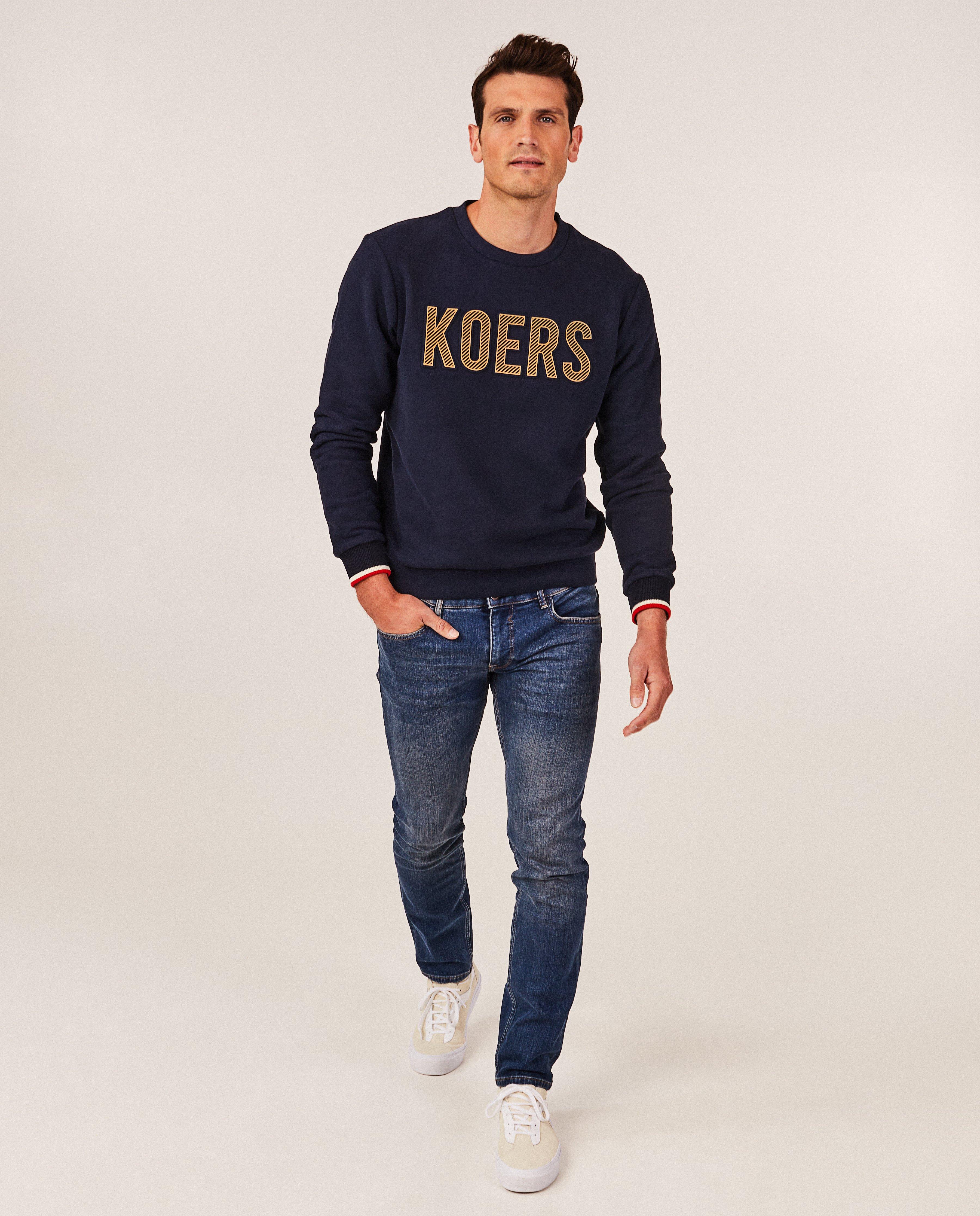Sweaters - Sweater met opschrift in reliëf