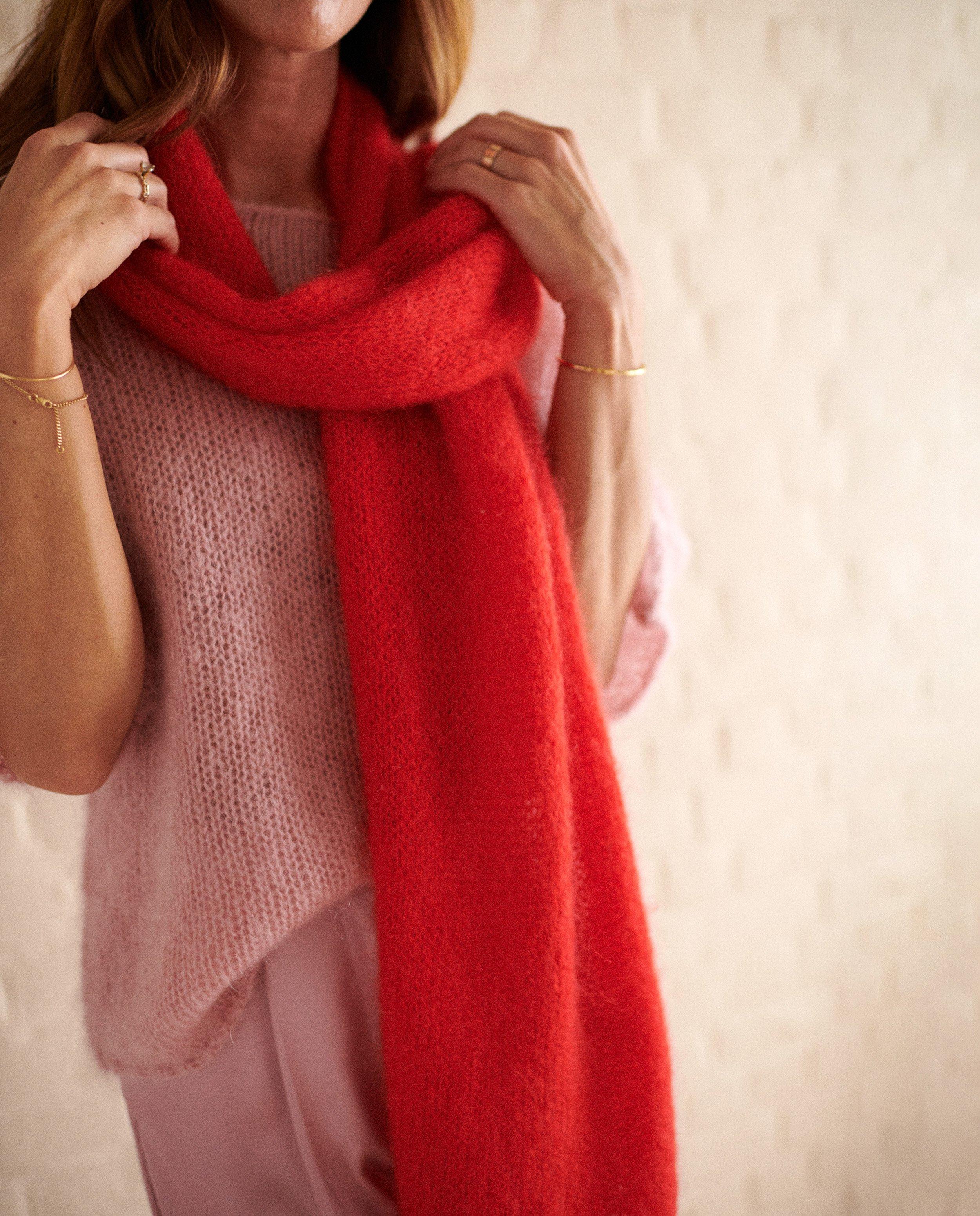 Écharpe rouge en tricot - null - Nanja Massy