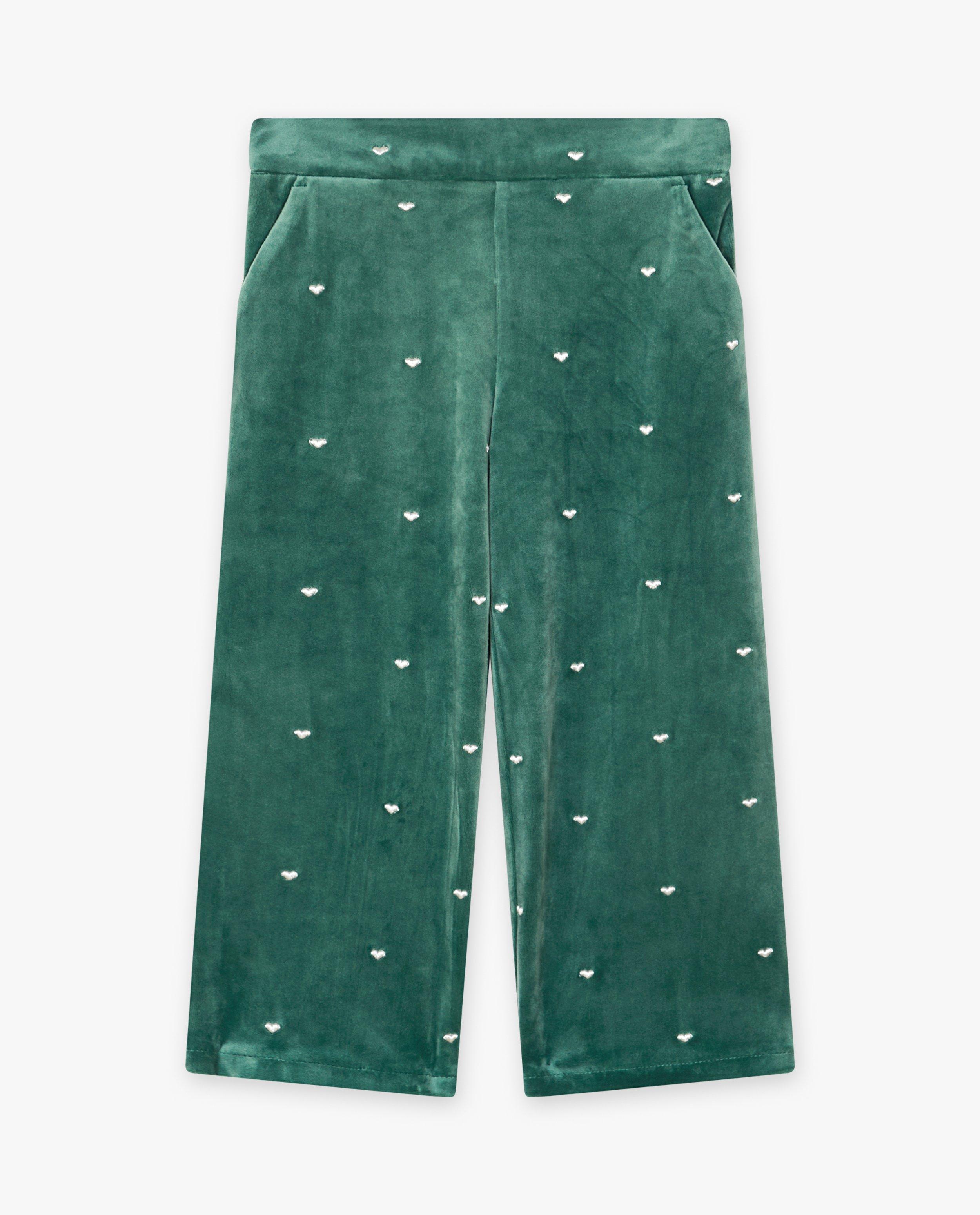 Broeken - Fluwelen broek met hartjes, 2-7 jaar