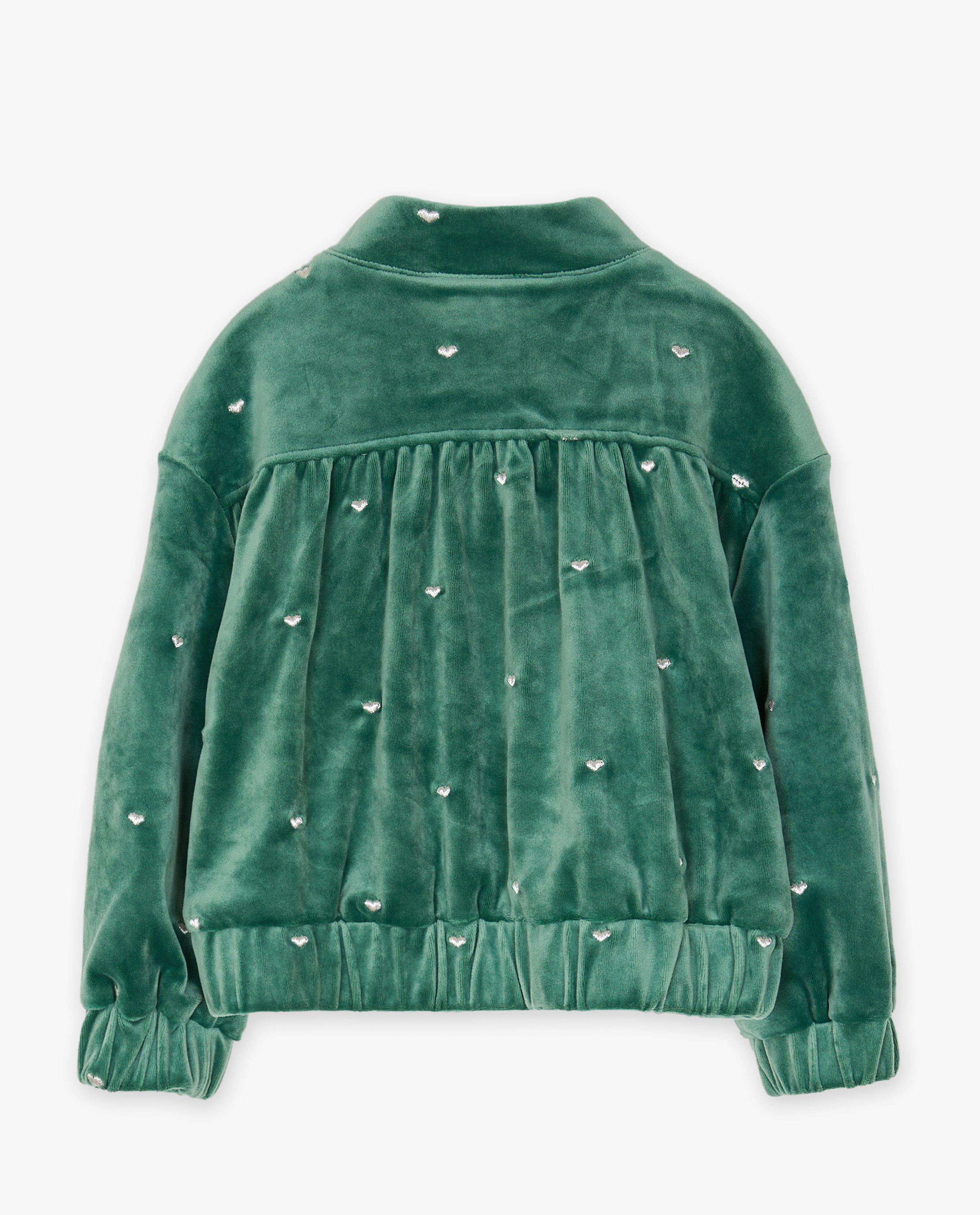 Cardigan - Bomber van fluweel met broche, 2-7 jaar