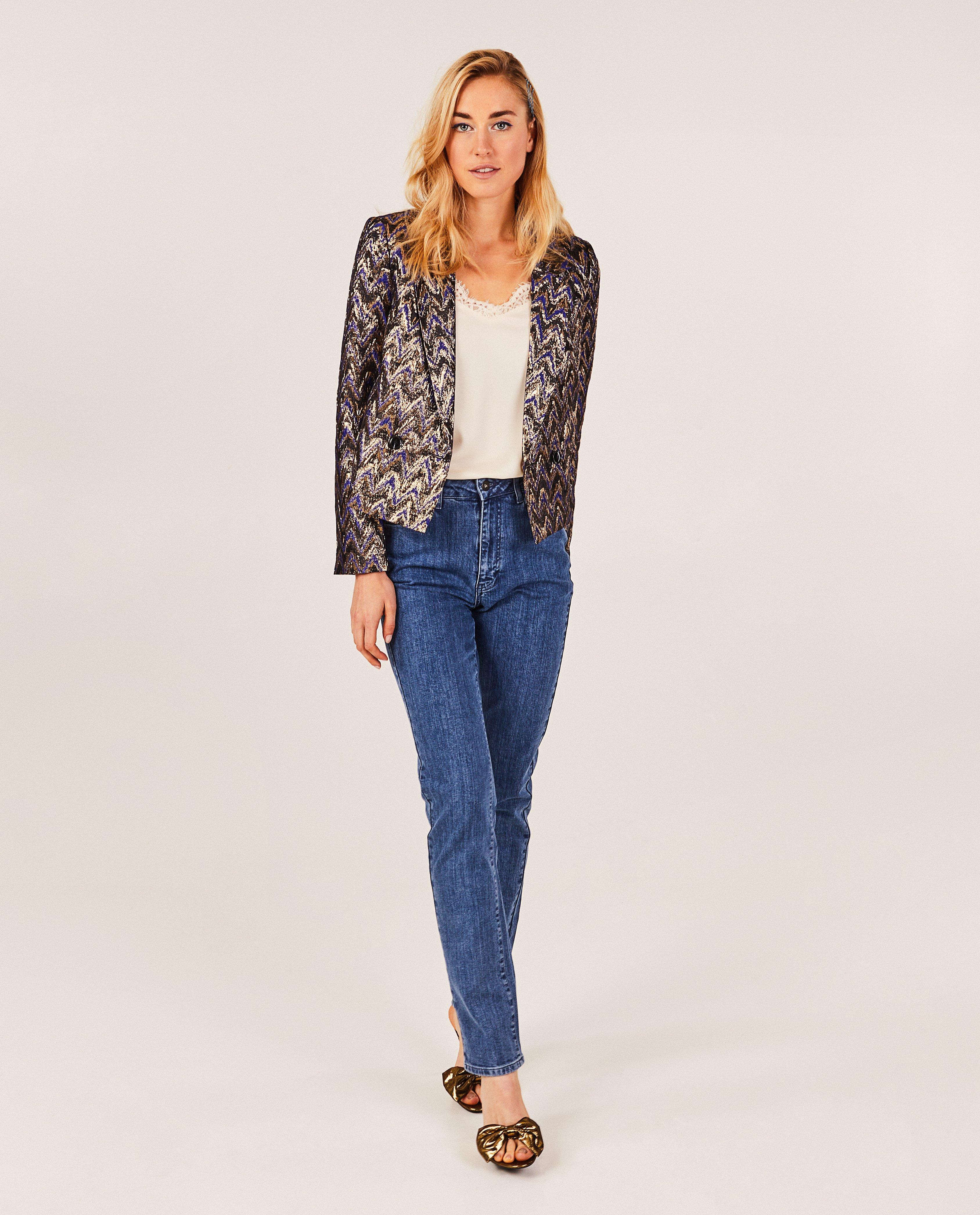 Blazer met jacquard-stof - null - Sora