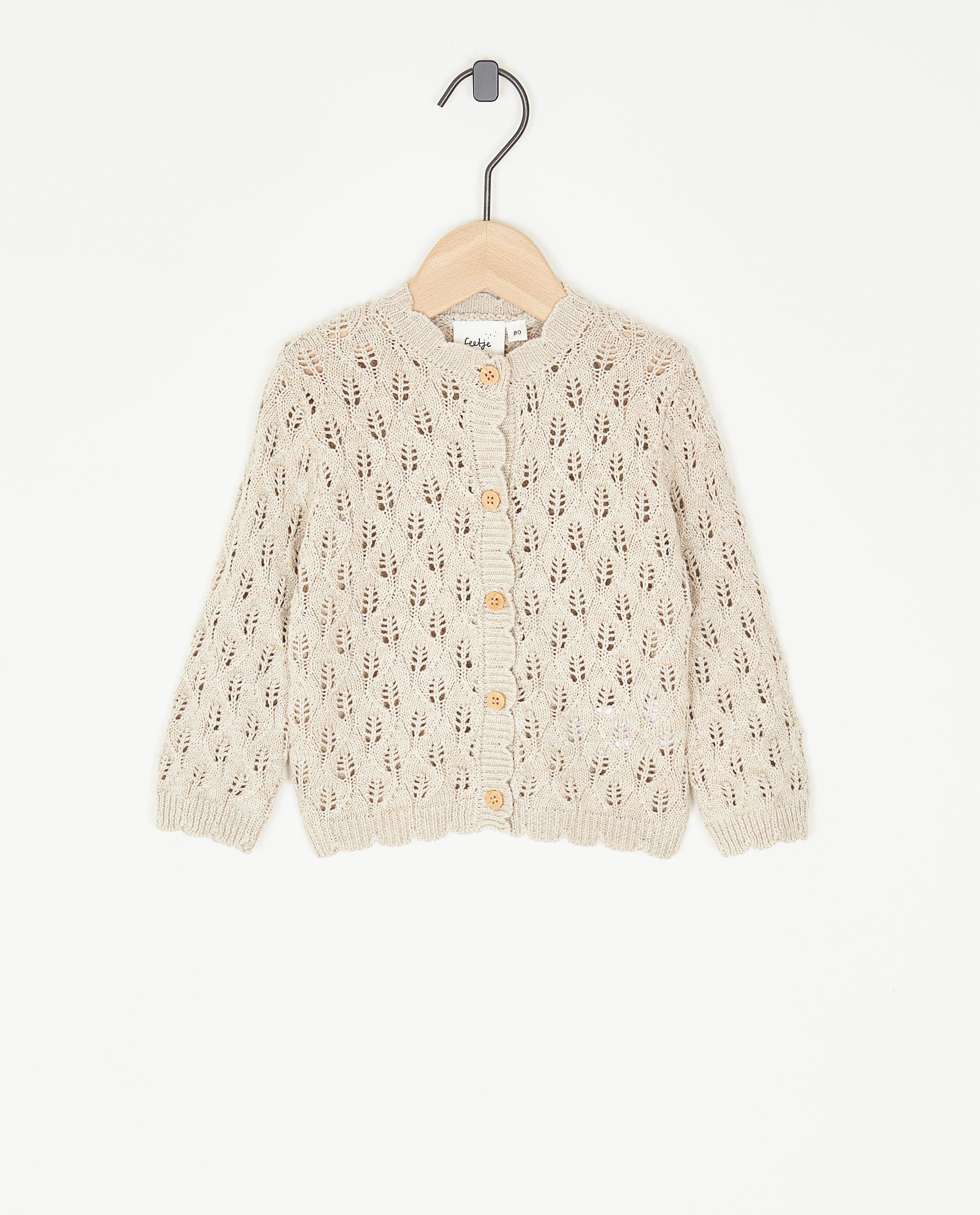 Cardigan tricoté à motif ajouré - null - Feetje
