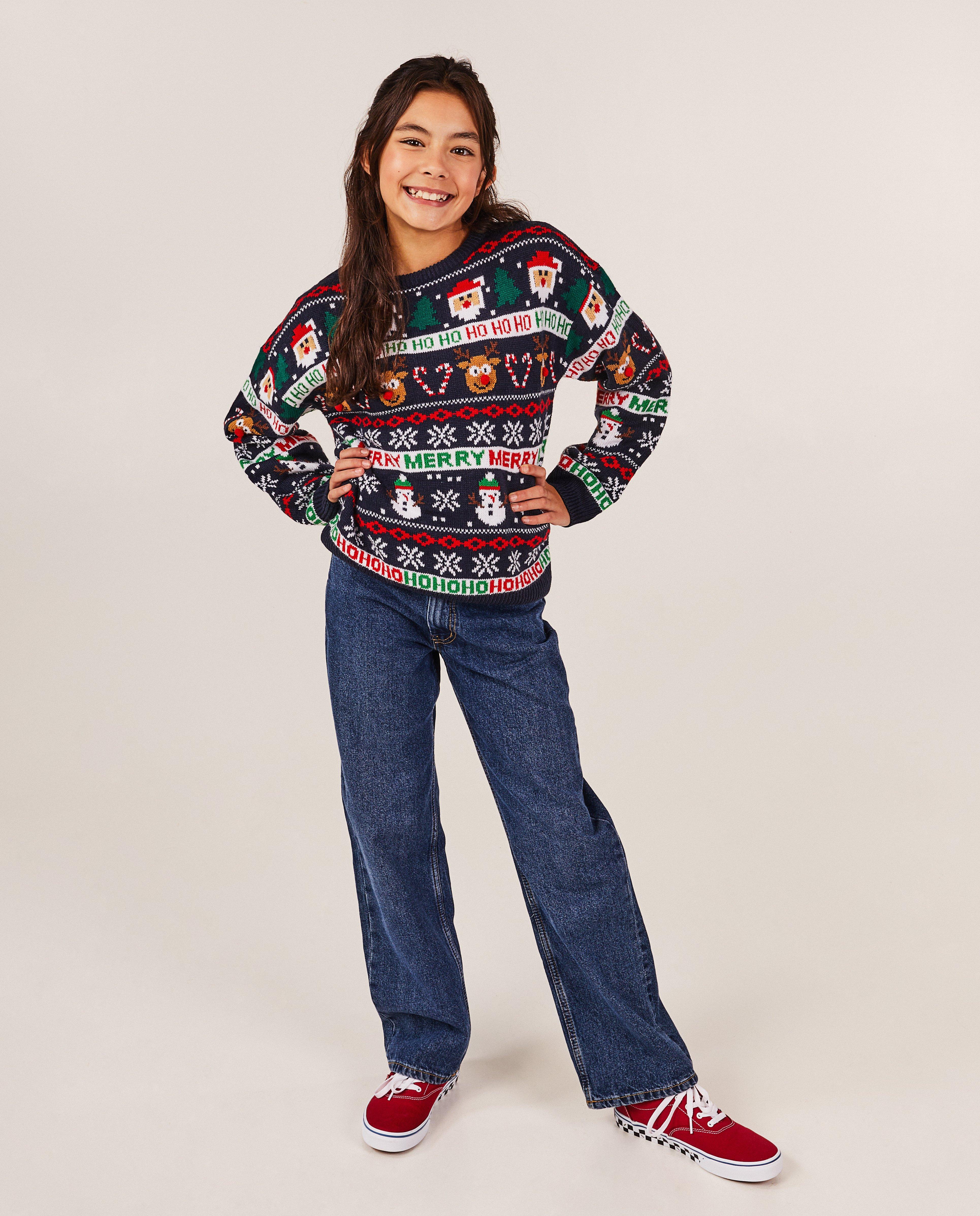 Truien - Kersttrui met opschrift, 7-14 jaar