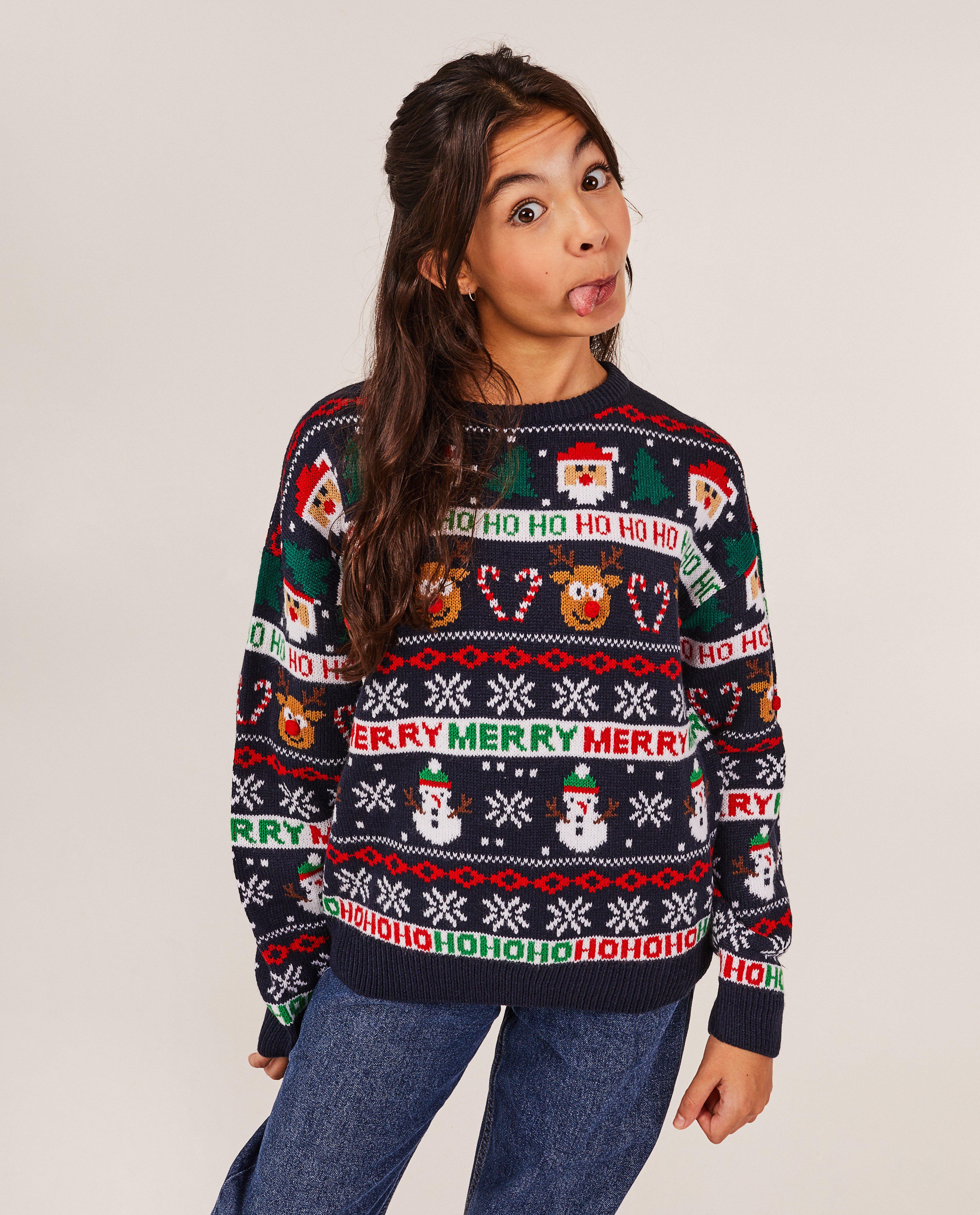 Pulls - Pull de Noël avec une inscription, 7-14 ans