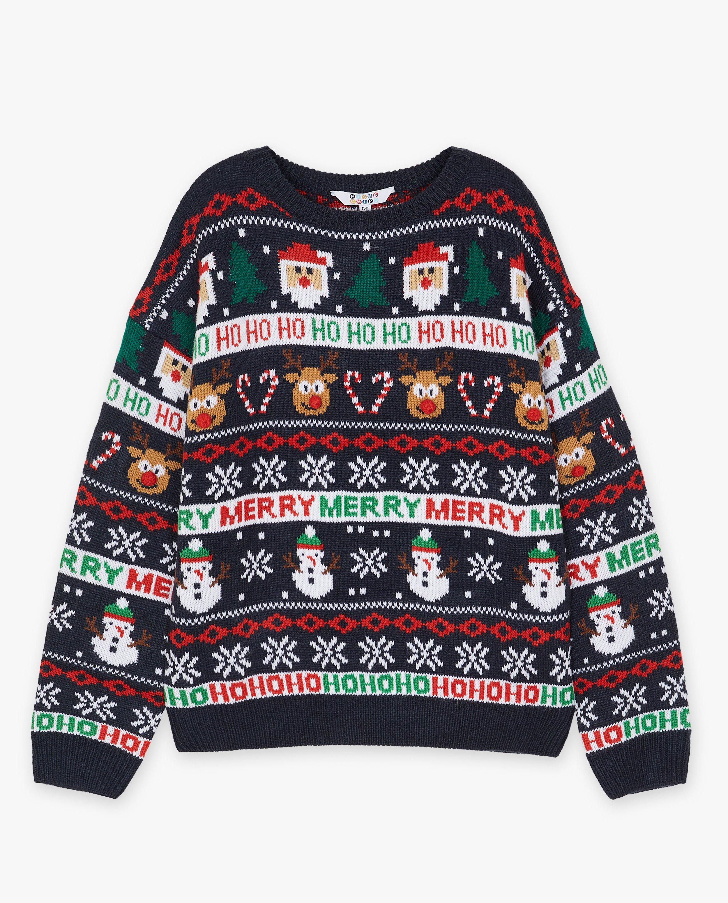Pulls - Pull de Noël avec une inscription, 7-14 ans