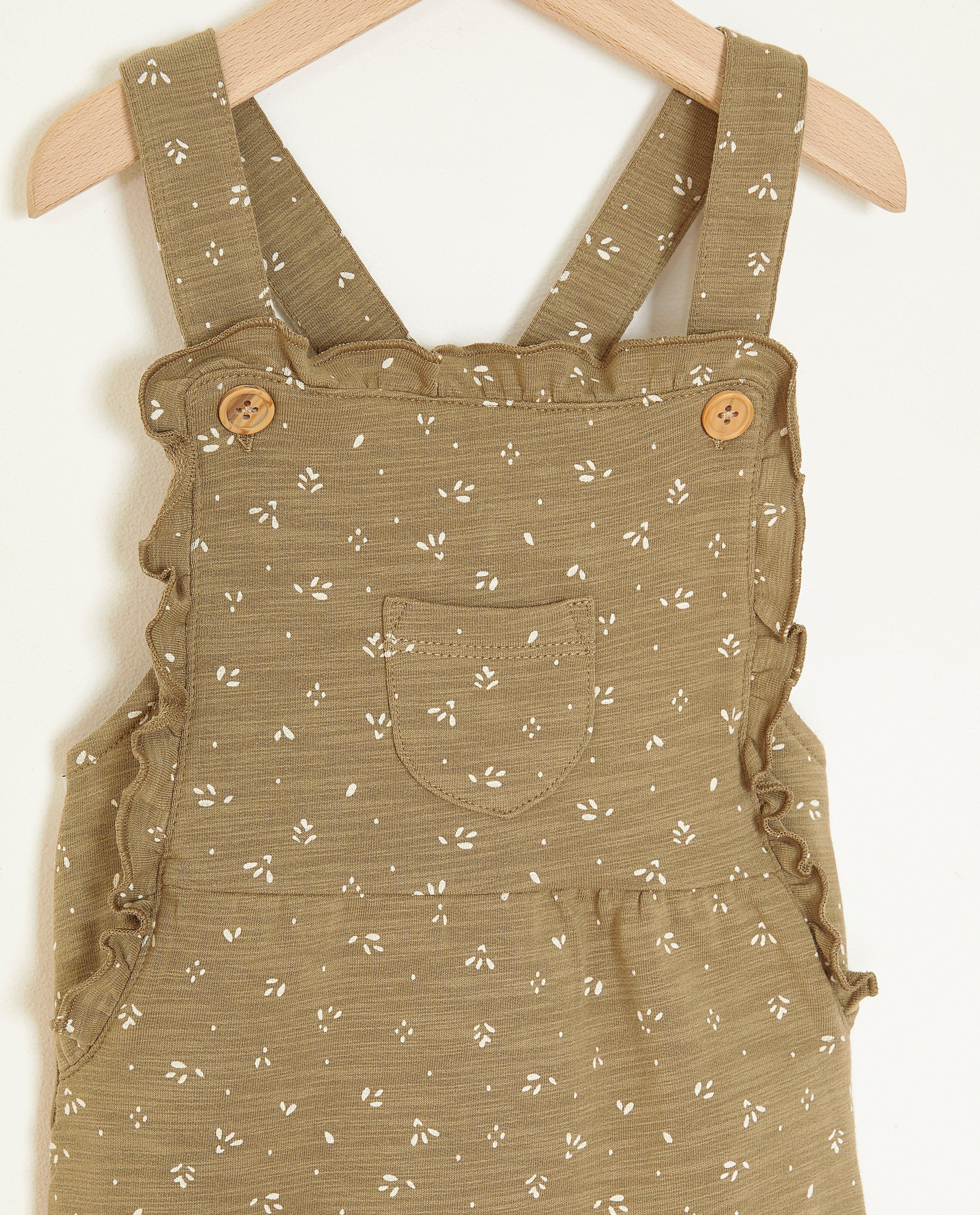 Groene salopette met print - Product Detail - khaki - afbeelding nummer 3