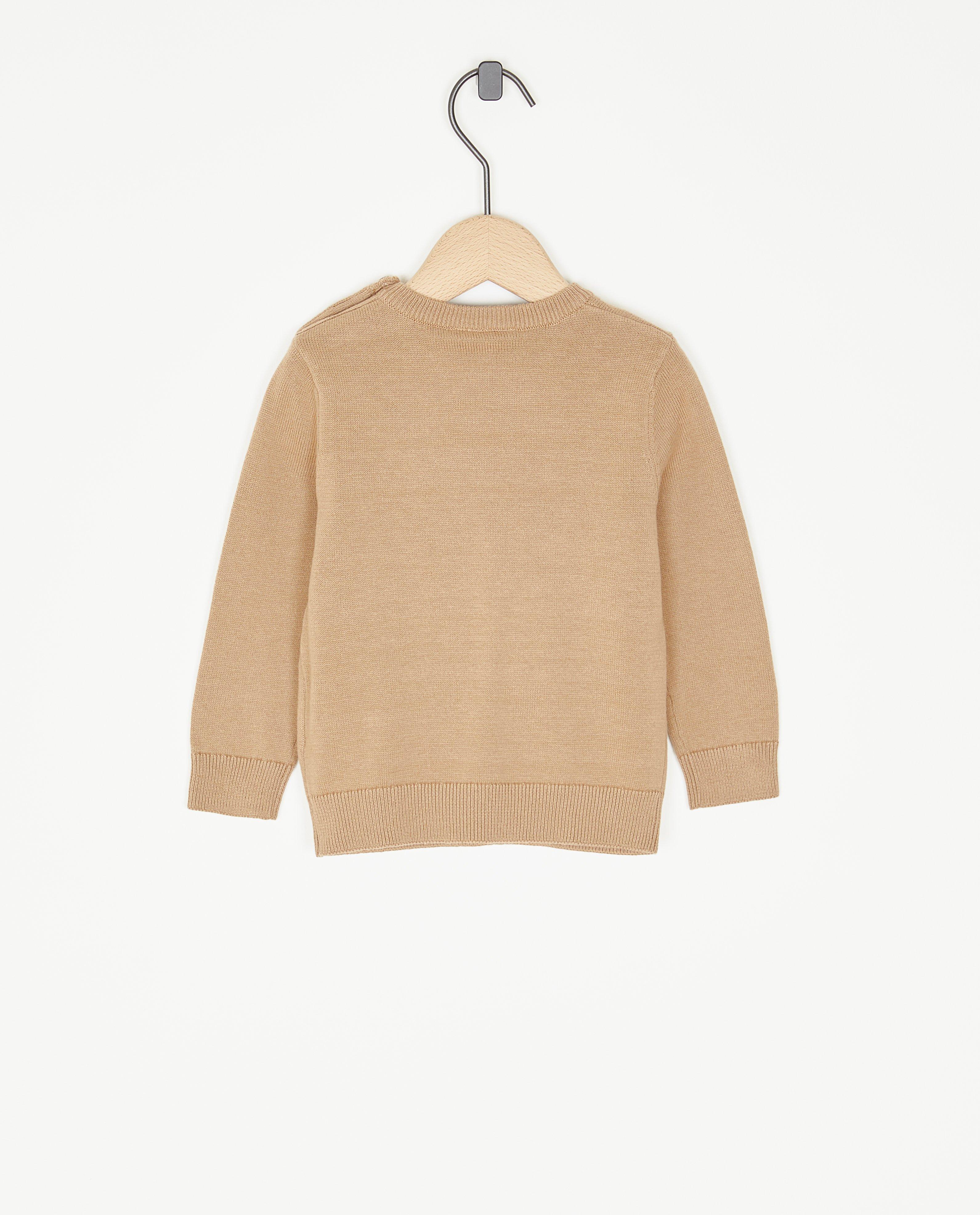 Pulls - Pull brun à carreaux