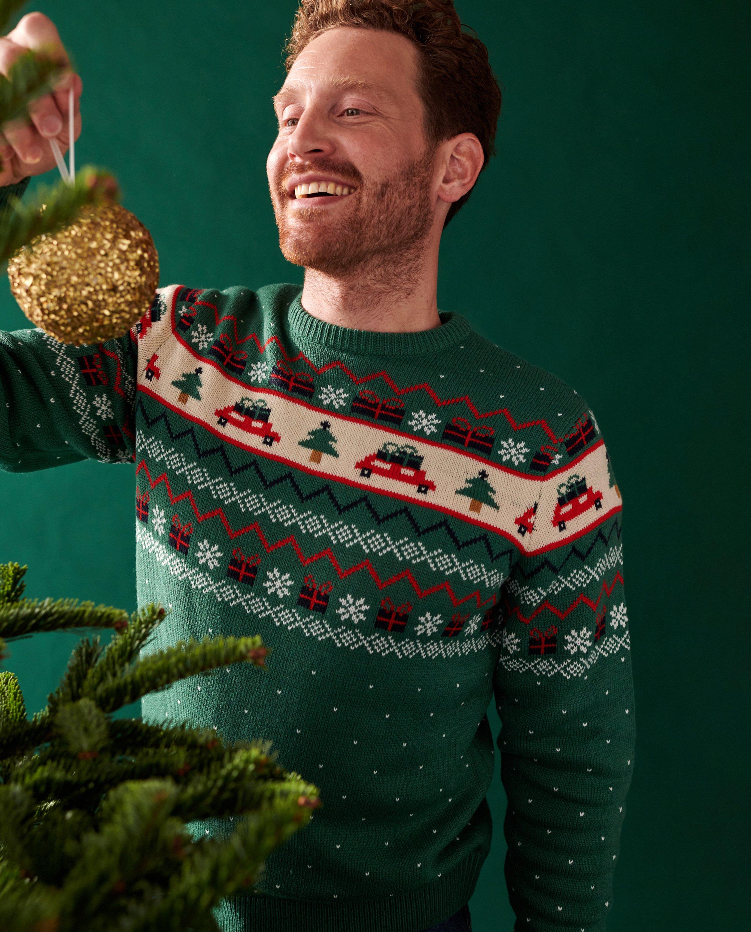 Truien - Groene kersttrui, heren