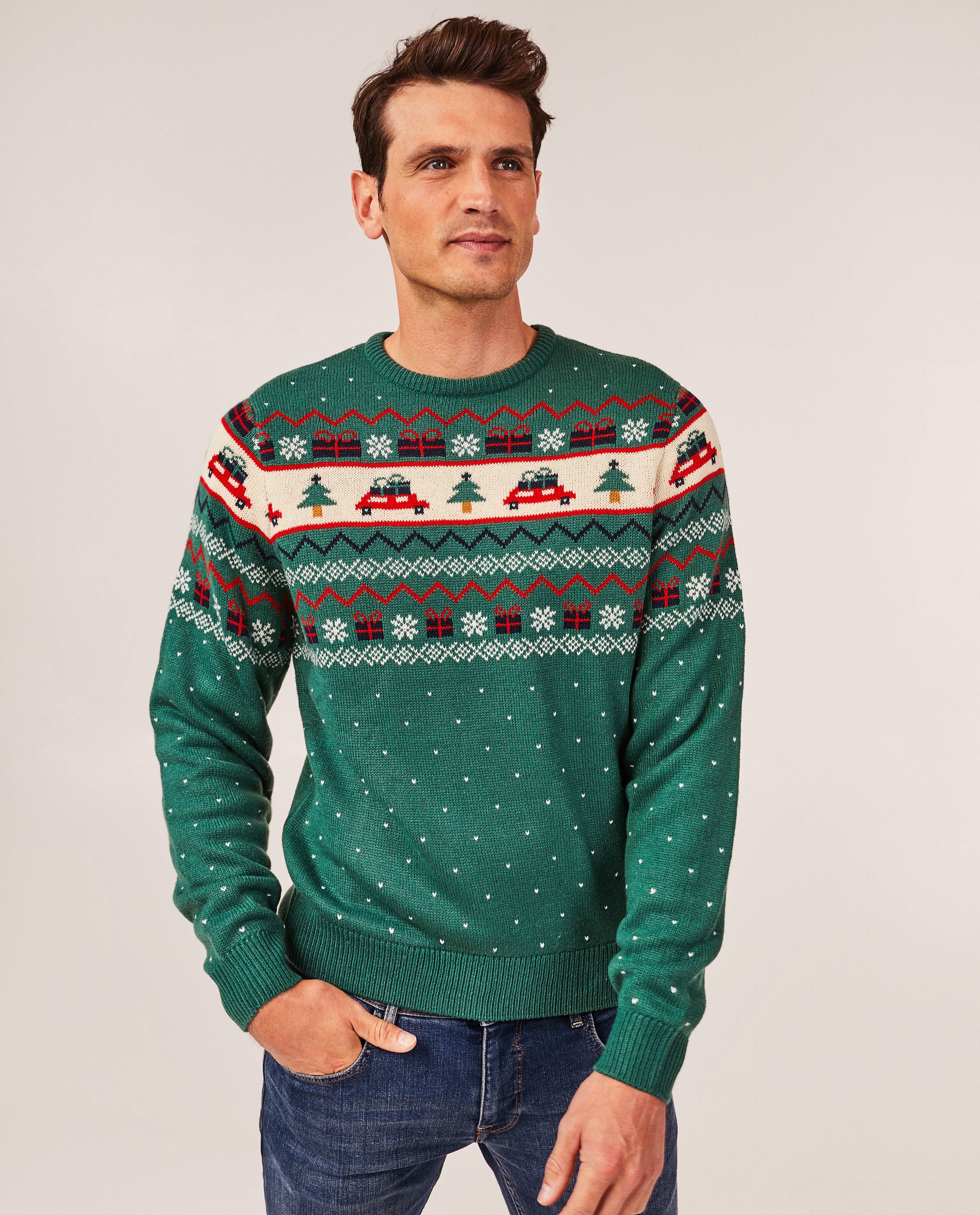 Truien - Groene kersttrui, heren
