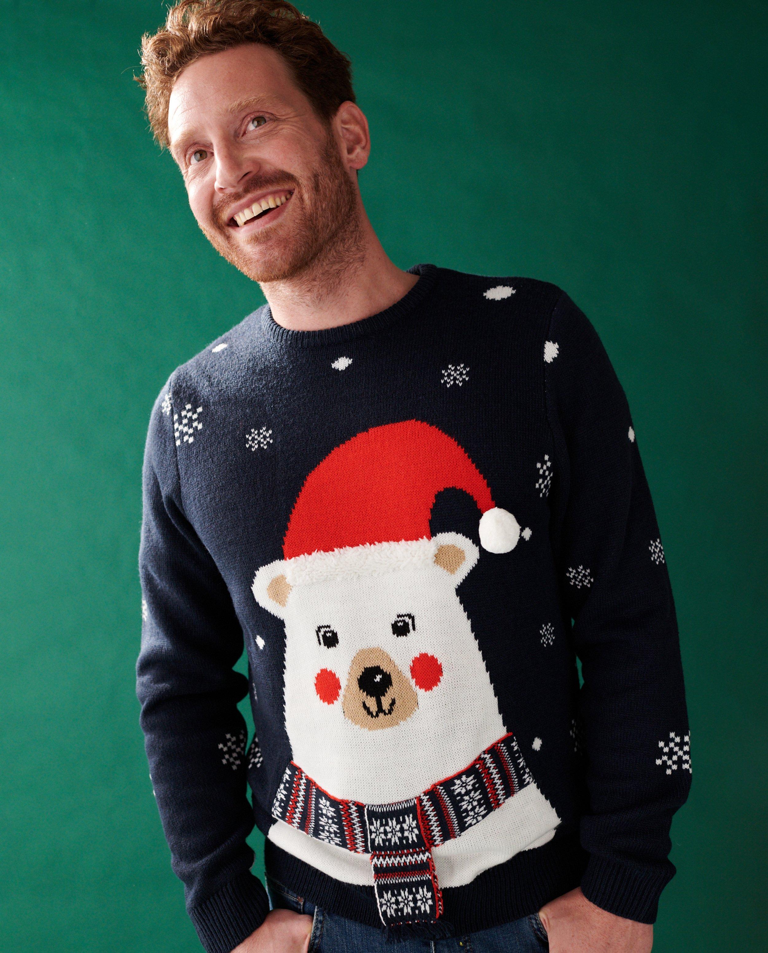 Pull de Noël avec un ours polaire, hommes Familystories JBC