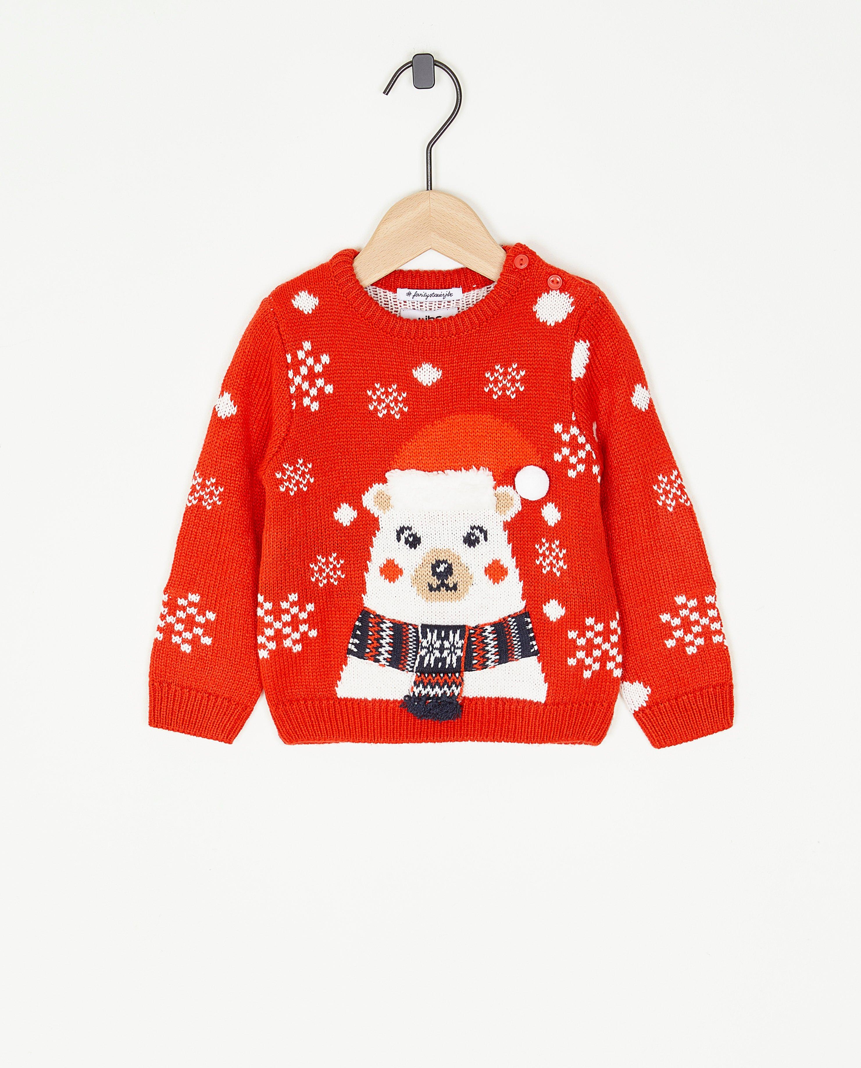 Pull de Noël ours polaire, bébés - null - Familystories