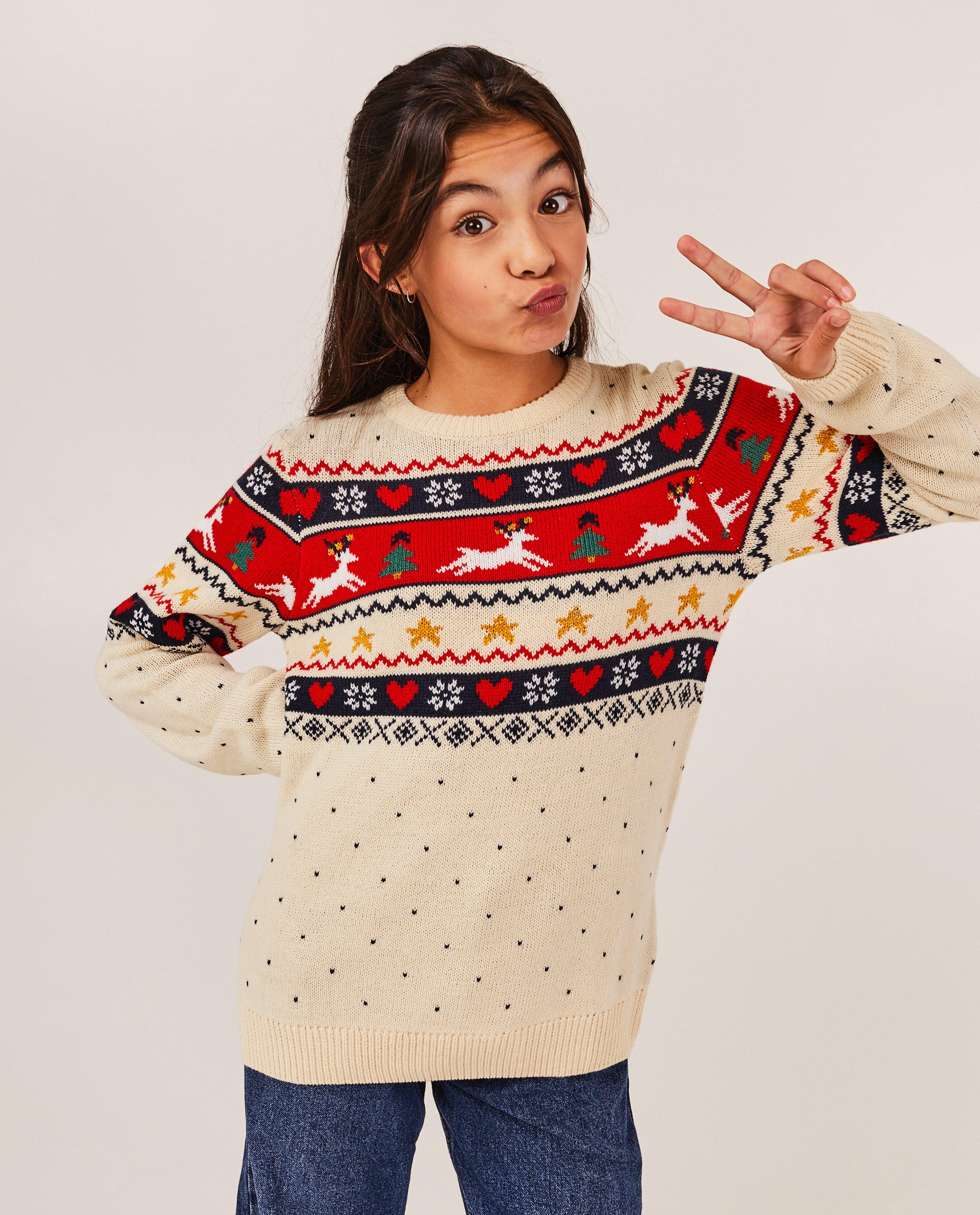Pulls - Pull de Noël blanc, 7-14 ans