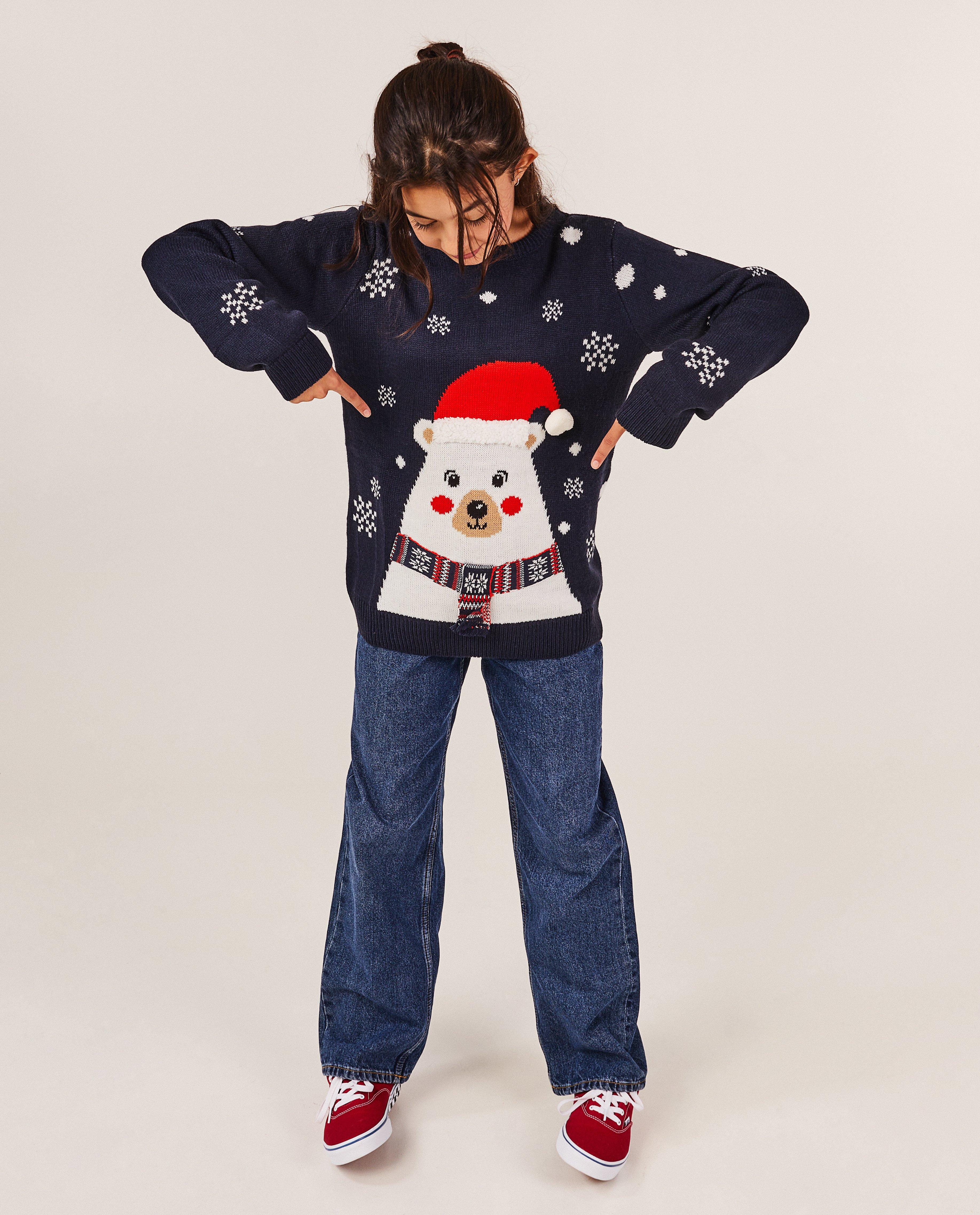 Kersttrui ijsbeer, 7-14 jaar - null - Familystories