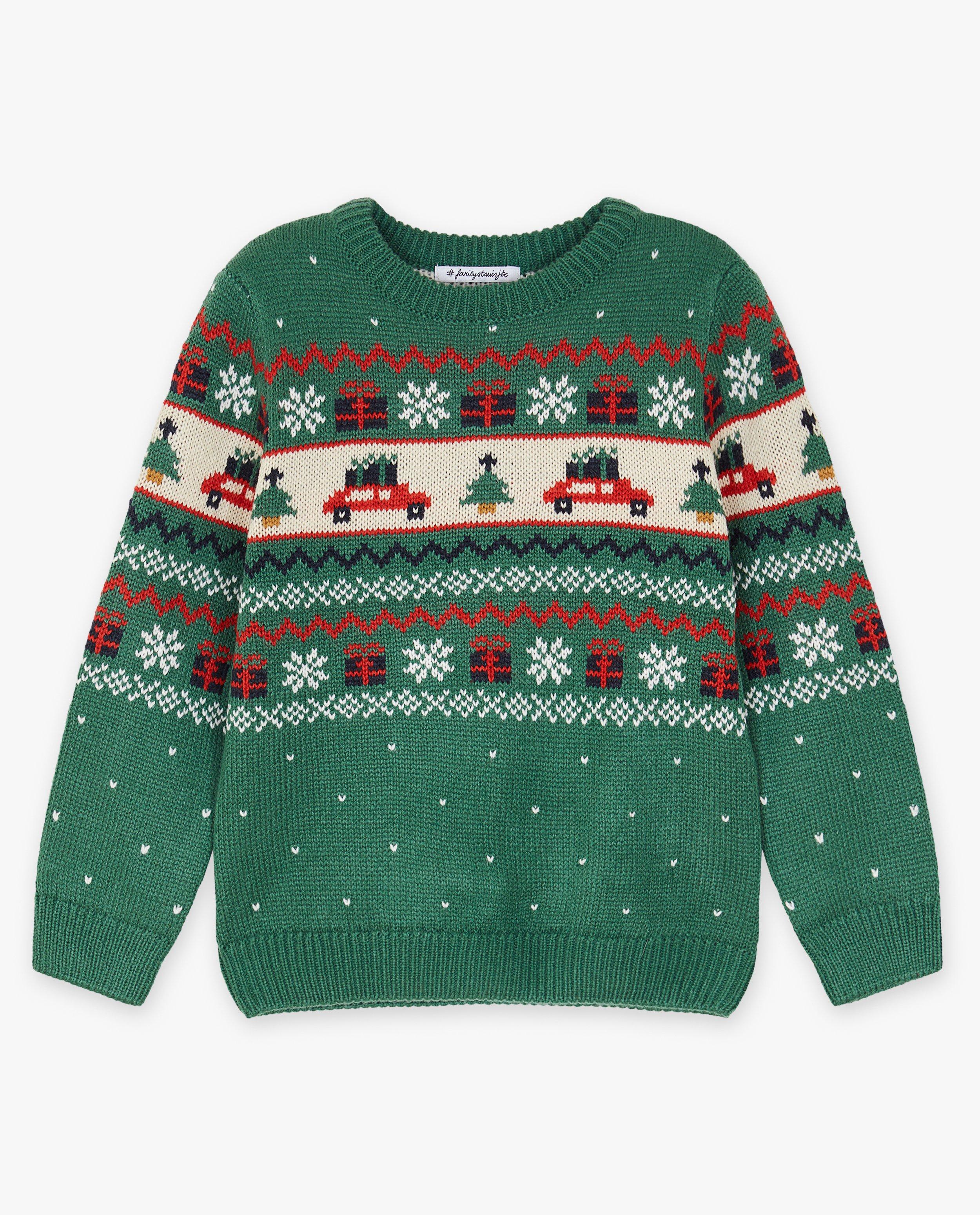 Truien - Groene kersttrui, unisex, 2-7 jaar