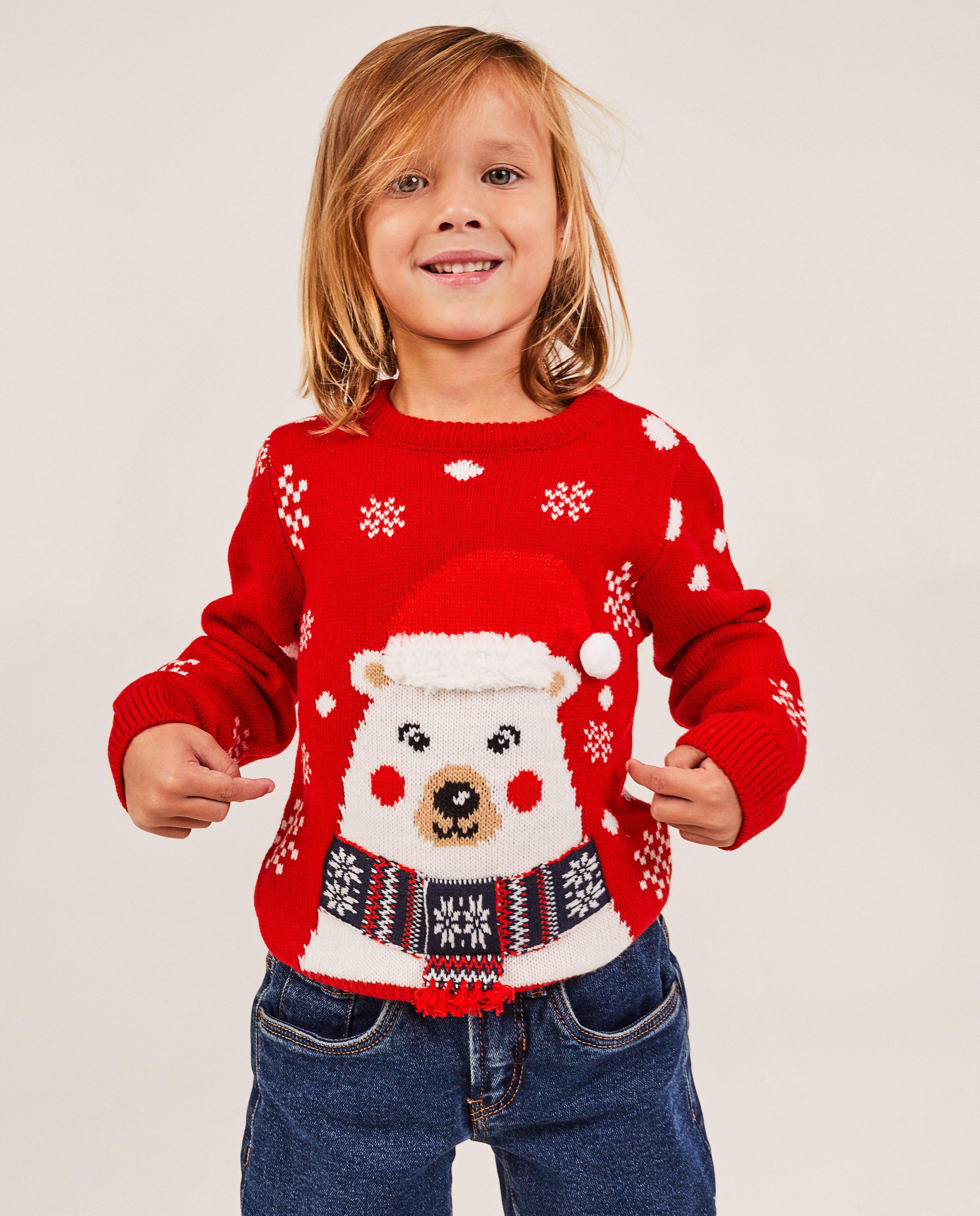 Truien - Kersttrui ijsbeer, unisex, 2-7 jaar