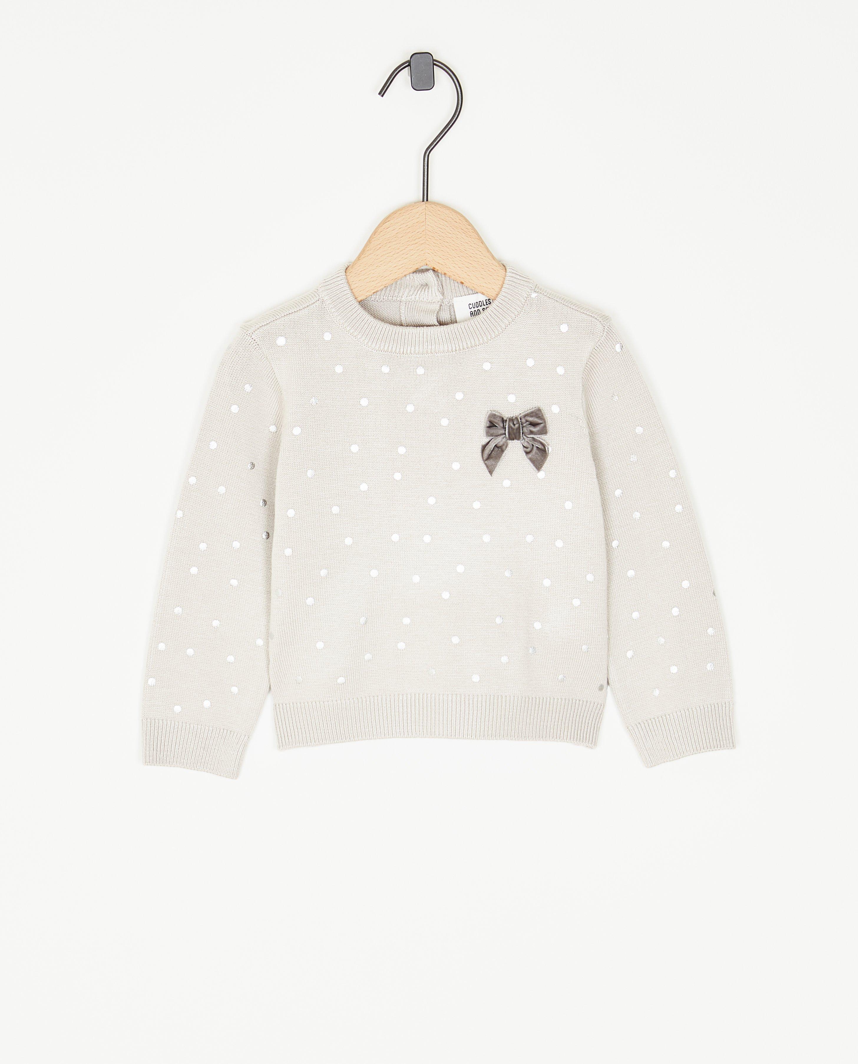 Pull gris à pois - null - Cuddles and Smiles
