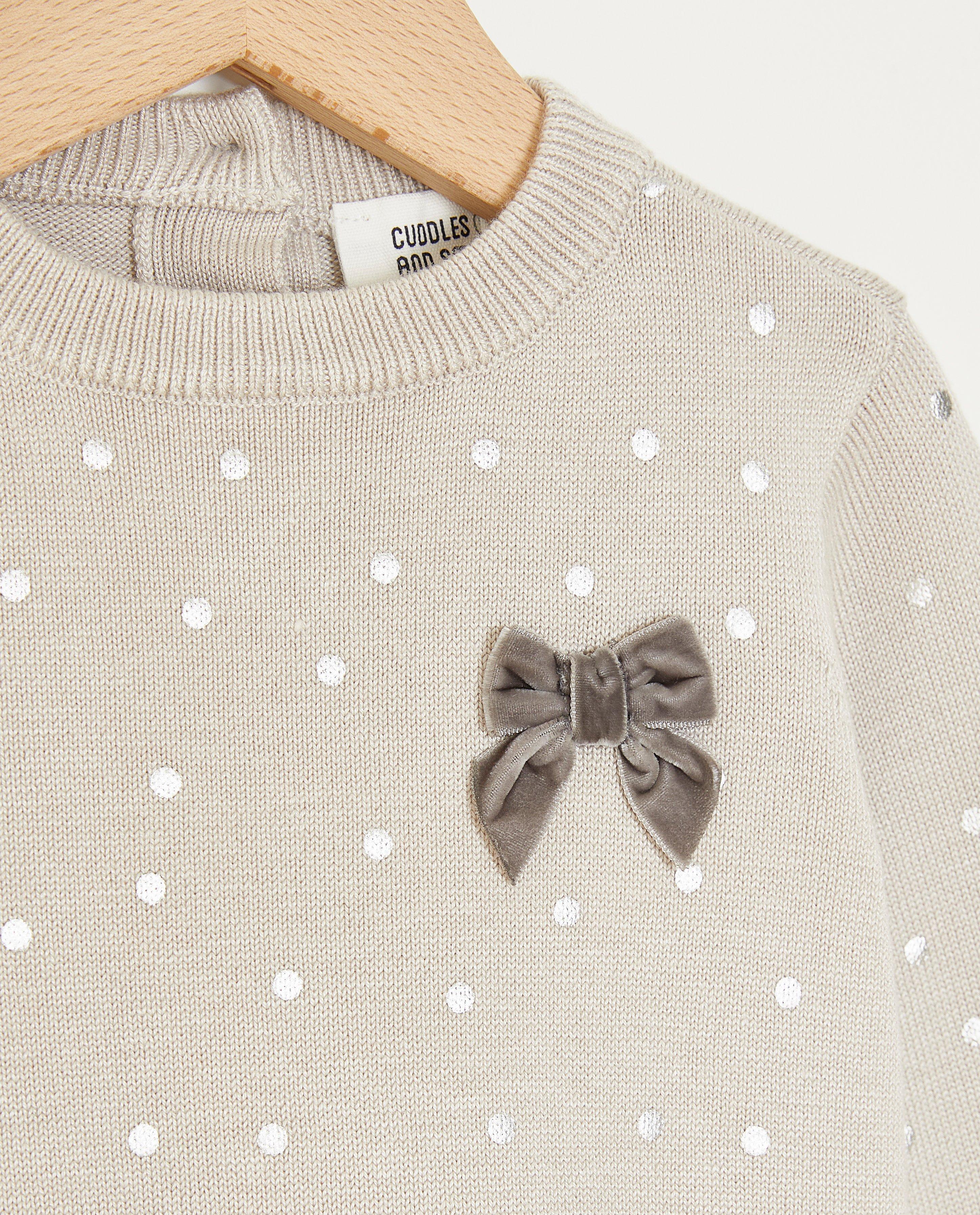 Pulls - Pull gris à pois