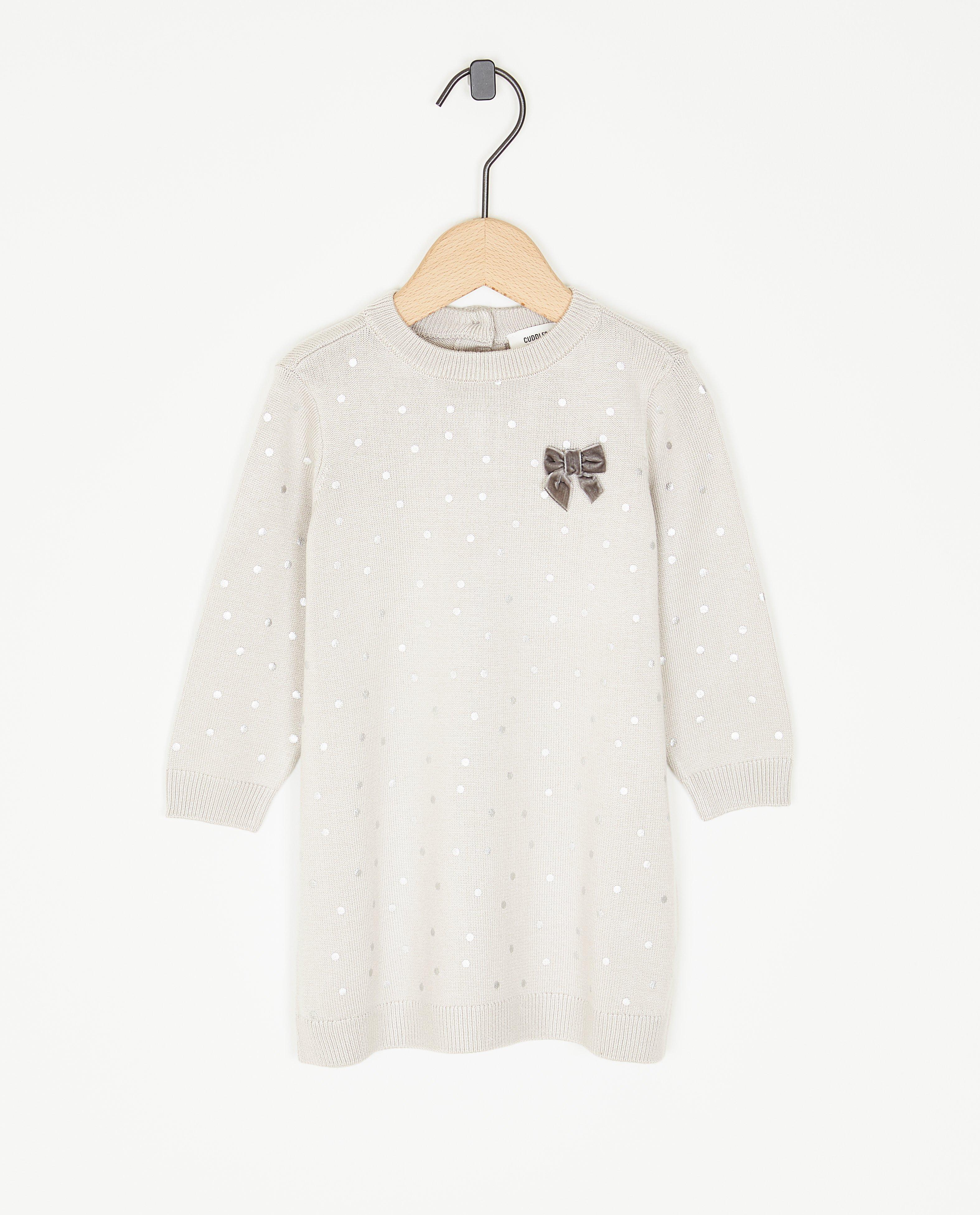 Robe grise à pois - Détails du produit - gris clair - image numéro 1