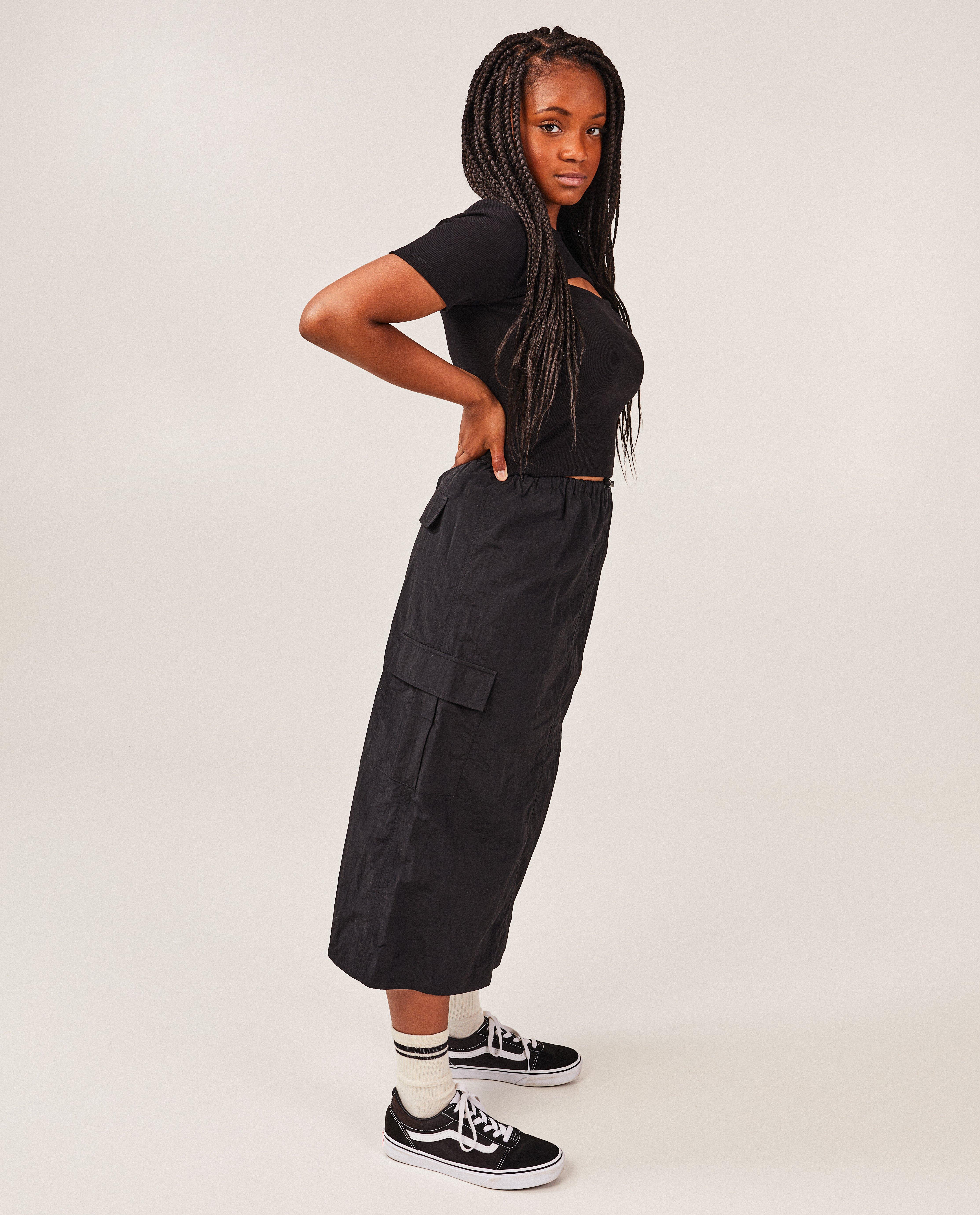 Zwarte rok, cargo fit - null - Groggy