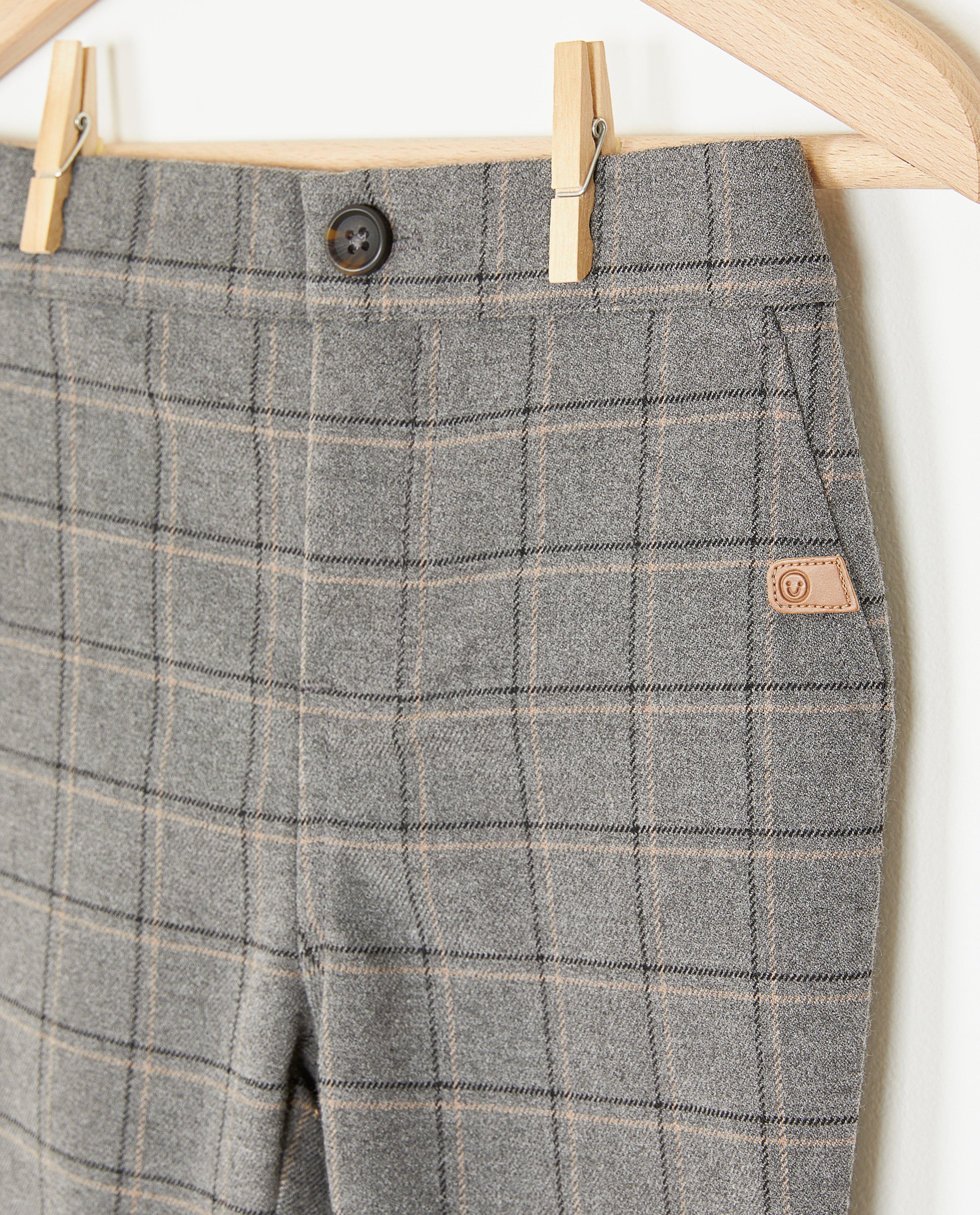 Broeken - Grijze broek met ruiten, baby