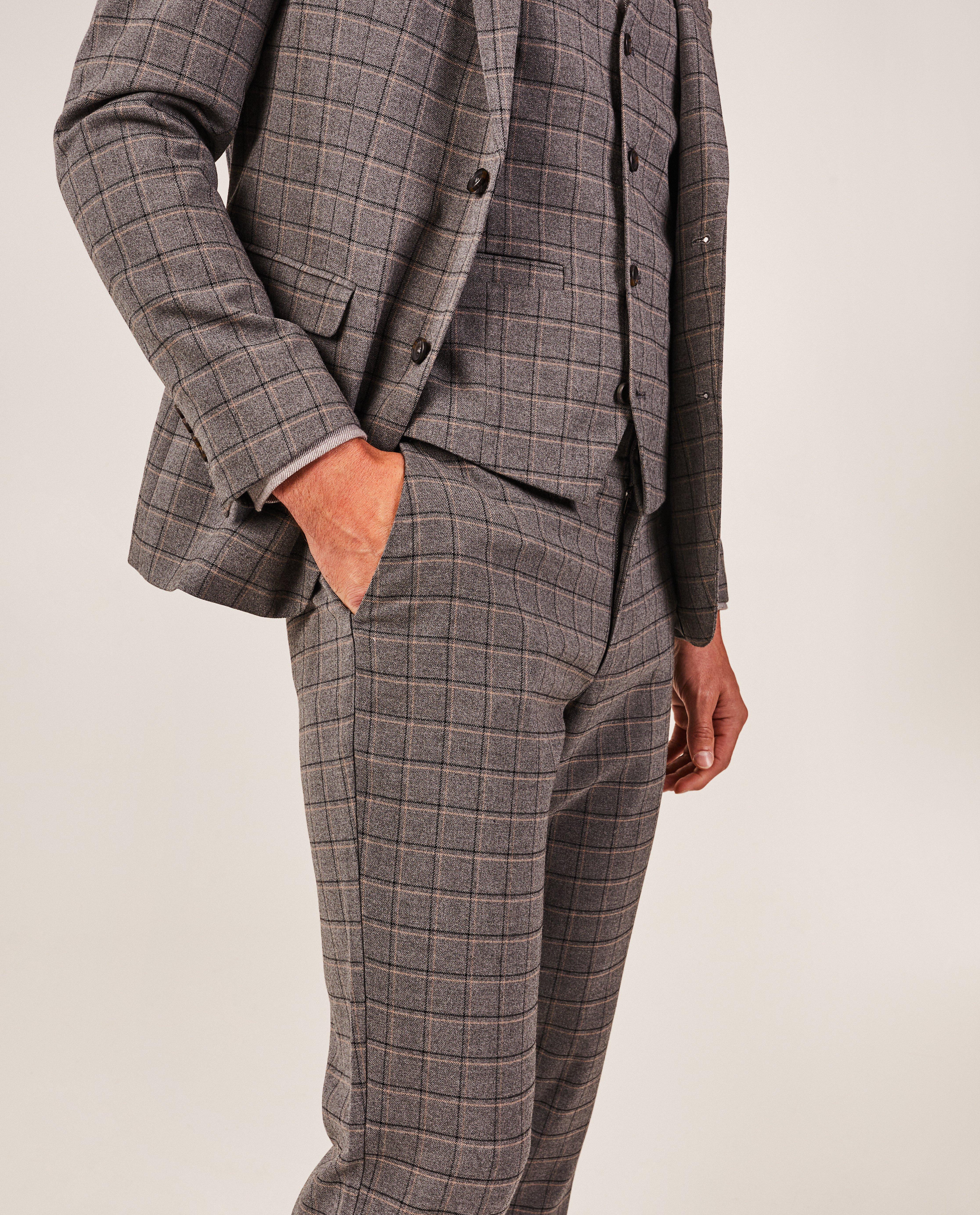 Pantalon de costume à carreaux - Détails du produit - gris - image numéro 4